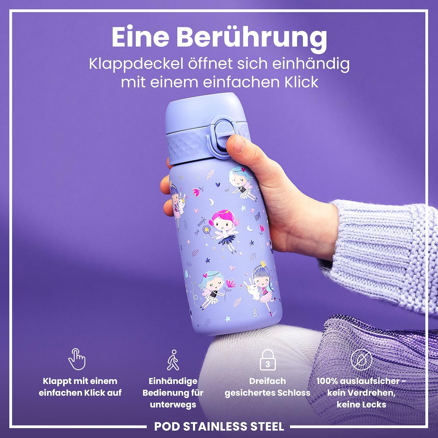 Detalle de ion8 Kinder Trinkflasche 400 ml 🥤