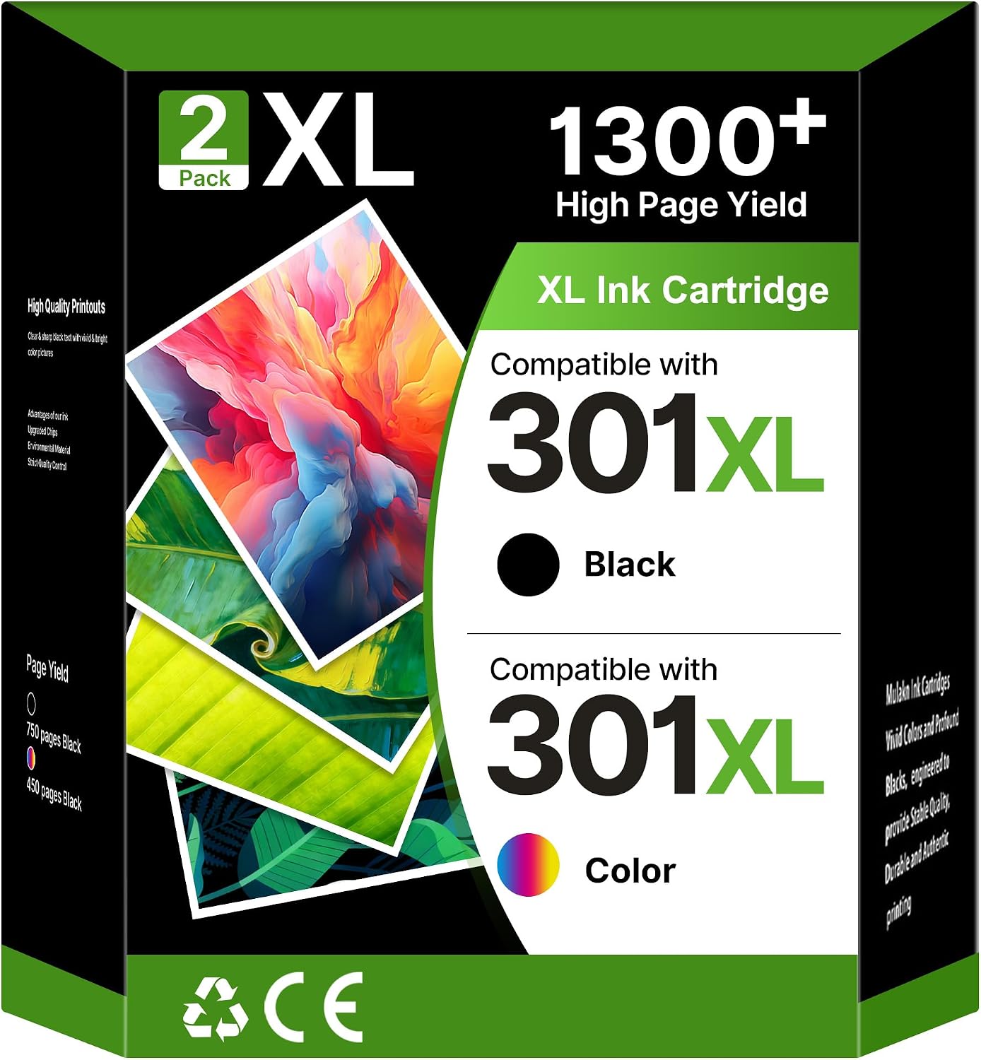 Detalle de HP 301XL remanufactured ink pack 2-pack for HP printers 🖨