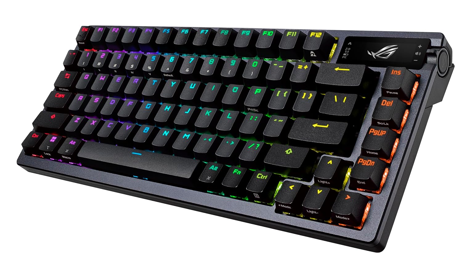 Thumbnail 3 de ASUS ROG Azoth Wireless Mechanical Gaming Keyboard (75% TKL) with OLED + Tri-Mode, Hot-Swappable Switches, PBT Keycaps