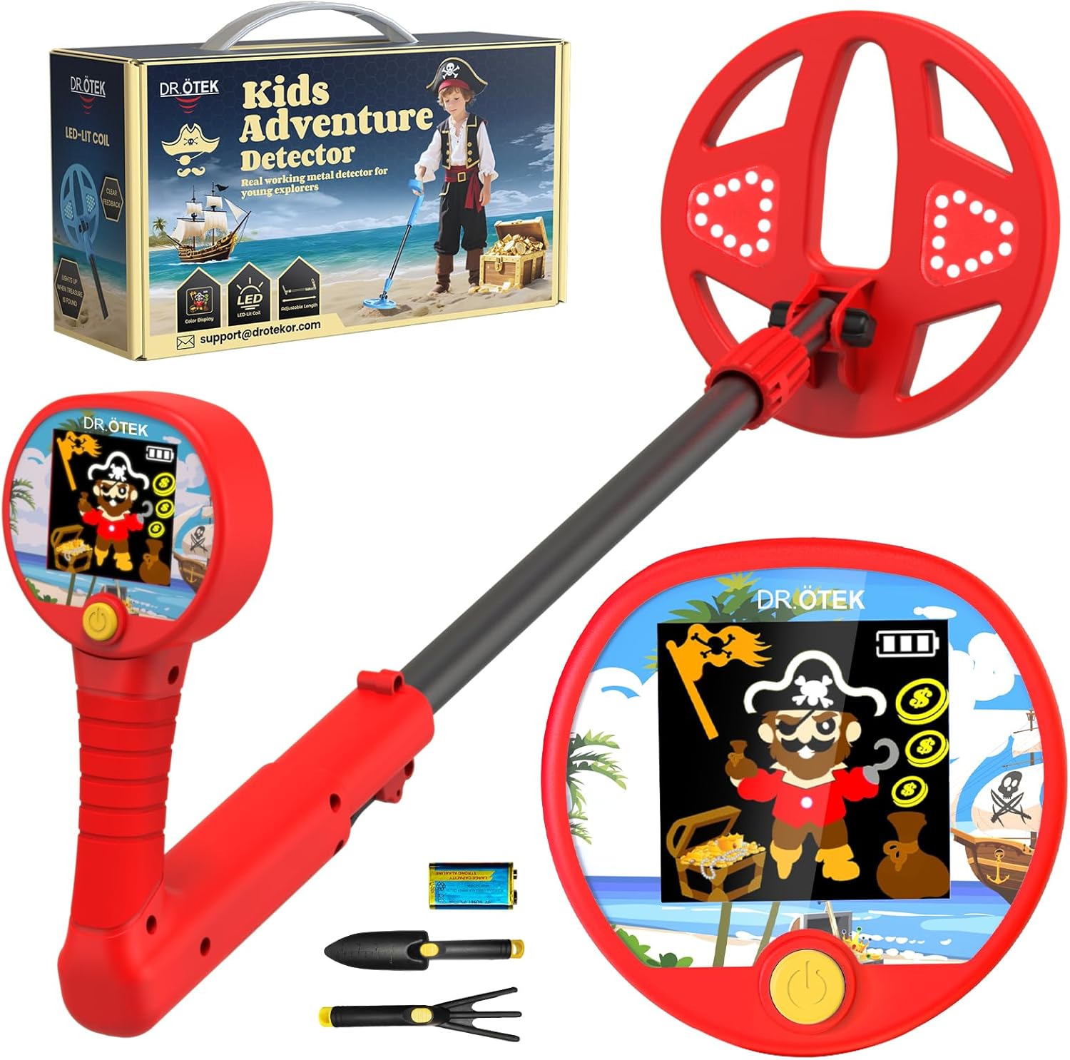 Detalle de DR.ÖTEK Kids Metal Detector 17cm LCD