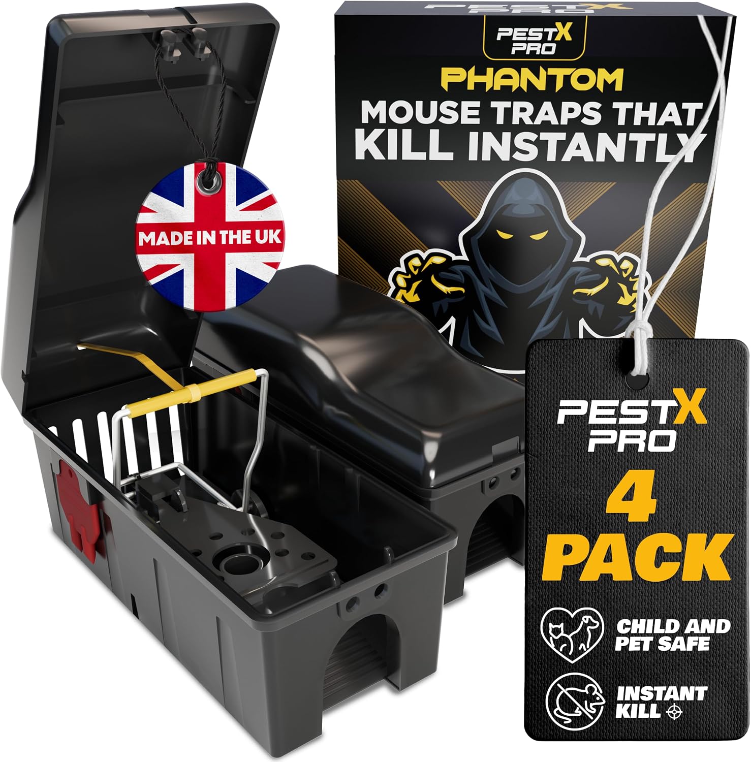 Detalle de Pest X Pro Phantom Mouse Trap 4-pack 🐭