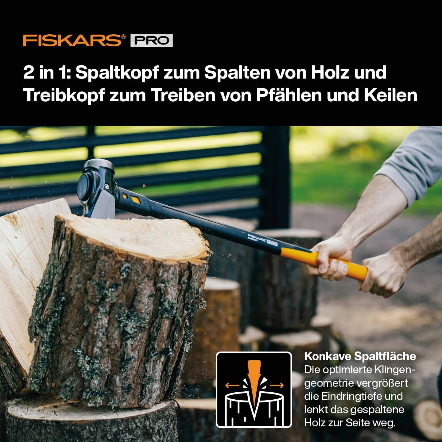 Thumbnail 2 de Fiskars Spaltaxt IsoCore XXL – 92 cm, Kopfgewicht 3,6 kg, Schwarz/Orange
