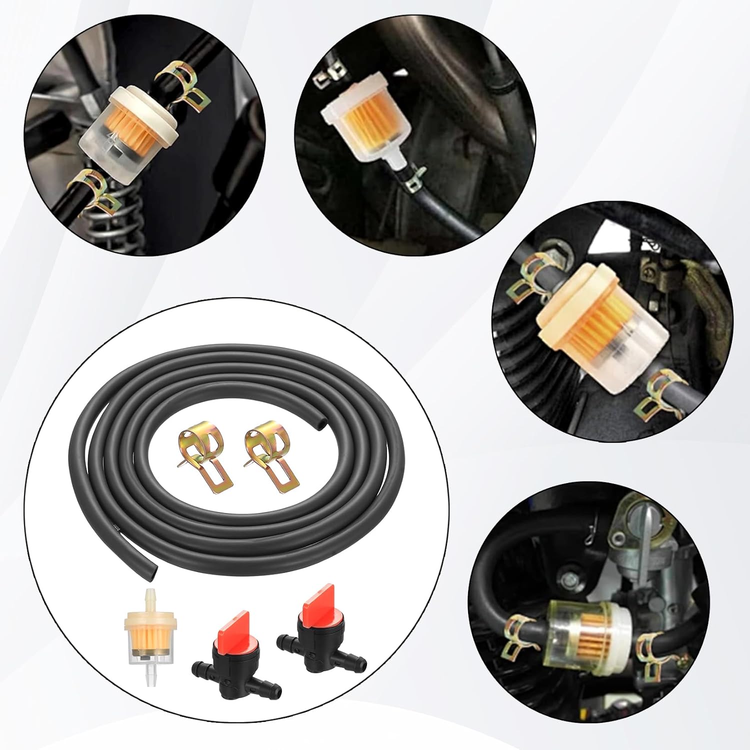Thumbnail 6 de Fuel Hose Set 5mm ID x 9mm OD, 2m with Filters, Taps and Clamps