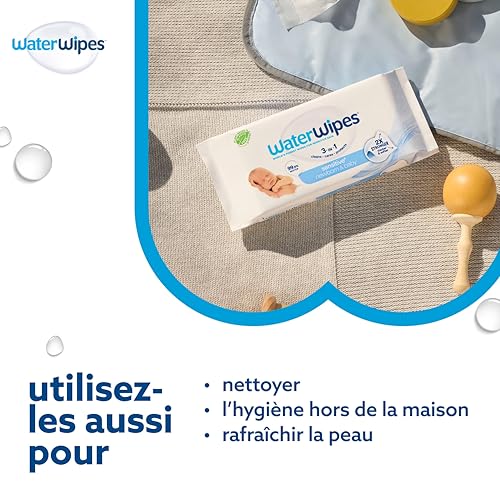 Thumbnail 5 de WaterWipes Peau Sensible+ Lingettes Nouveau-Né et Bébé – 18 paquets