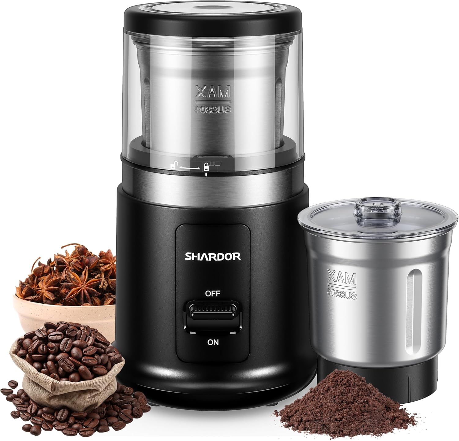 SHARDOR Coffee Grinder Electric 75g