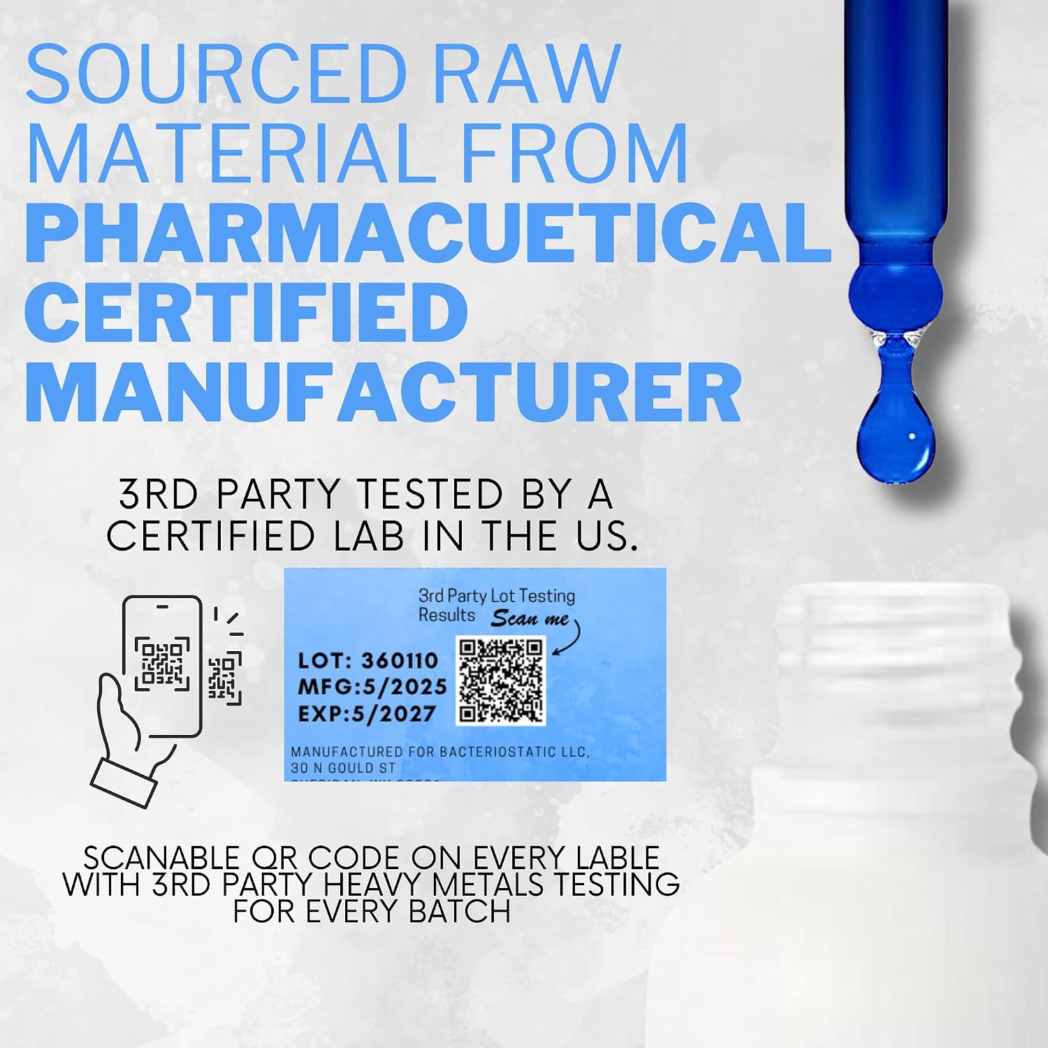 Thumbnail 2 de Methylene Blue USP 3% 3.75 mL – pharmaceutical dropper 💊