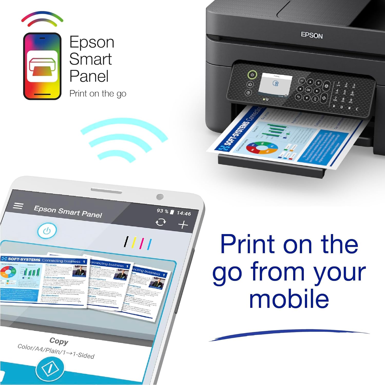 Thumbnail 4 de Epson WorkForce WF-2950DWF: A4 Wireless All-in-One Inkjet Printer