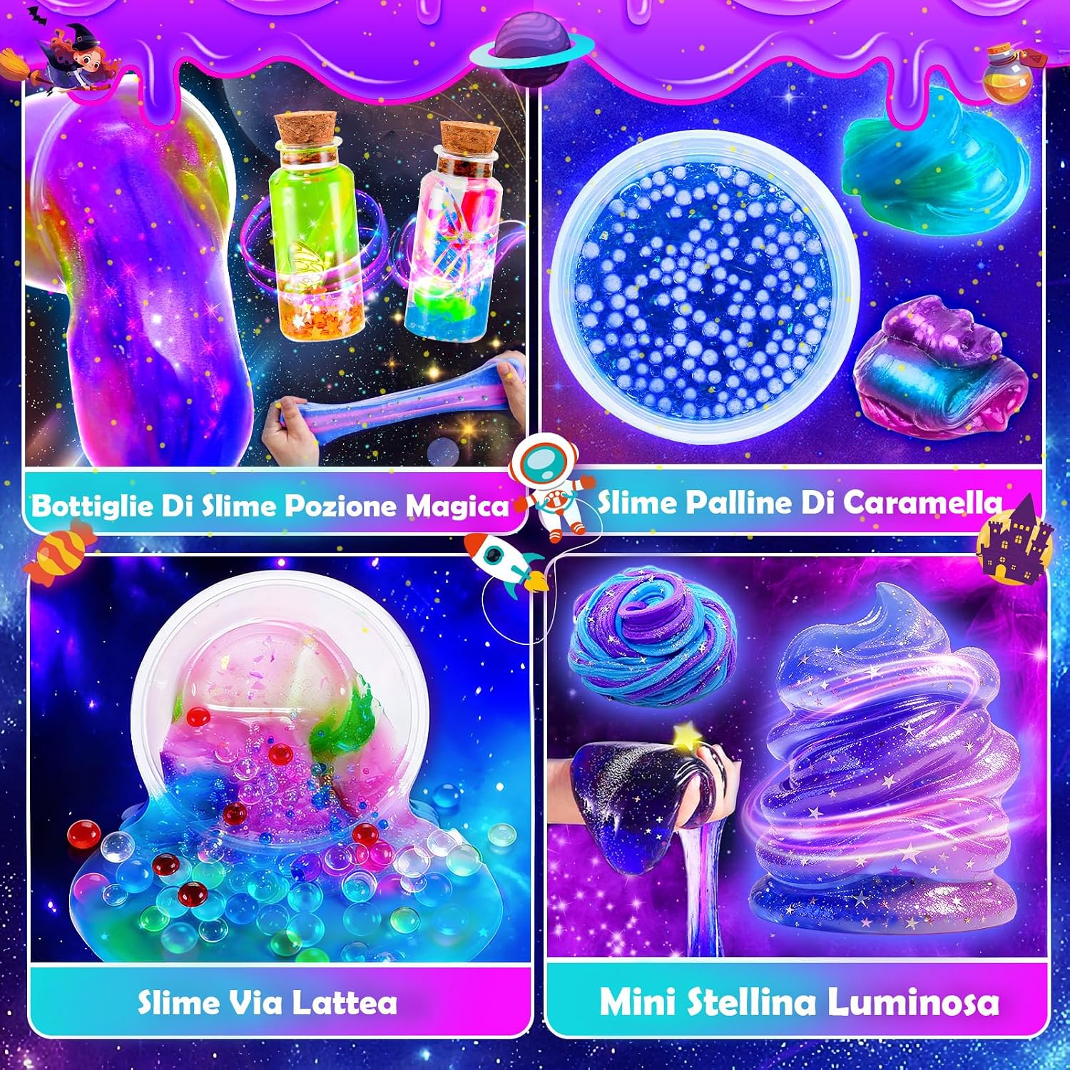 Thumbnail 2 de iKidiki Slime Galaxy 77 pezzi