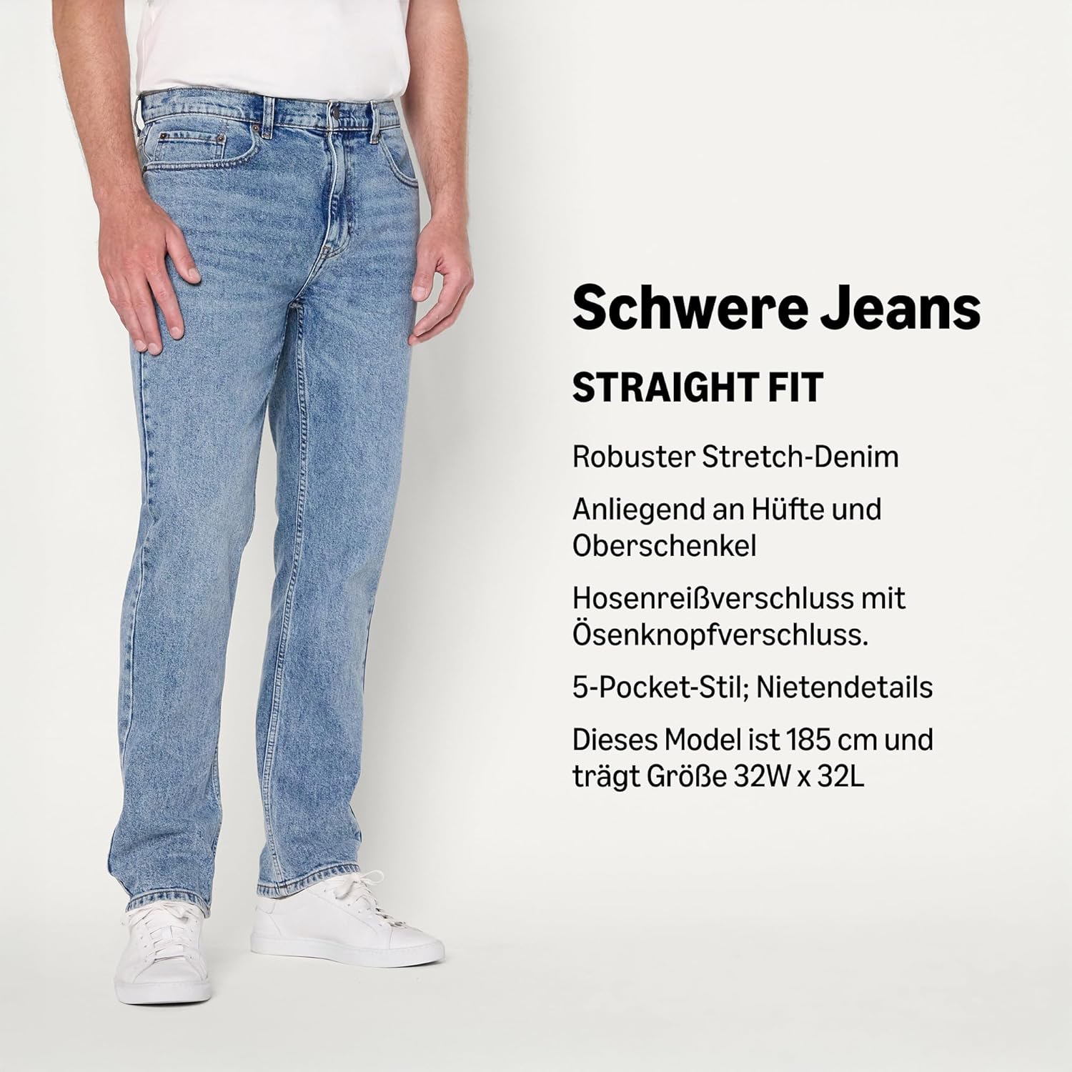 Thumbnail 3 de Amazon Essentials Herren Straight-Fit-Jeans mit leichtem Stretchanteil