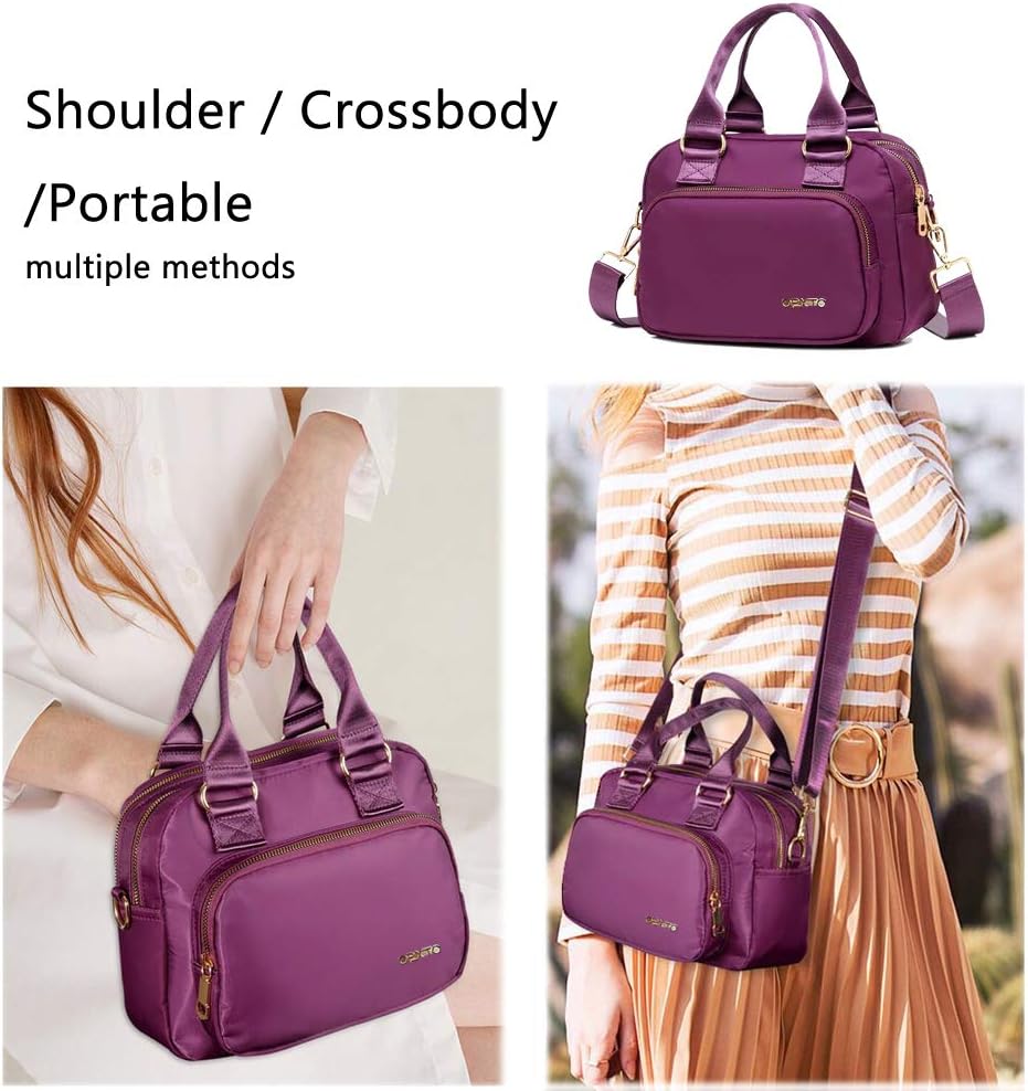 Detalle de OPXTO nylon multi-pocket cross-body & shoulder bag for women – waterproof, lightweight tote style