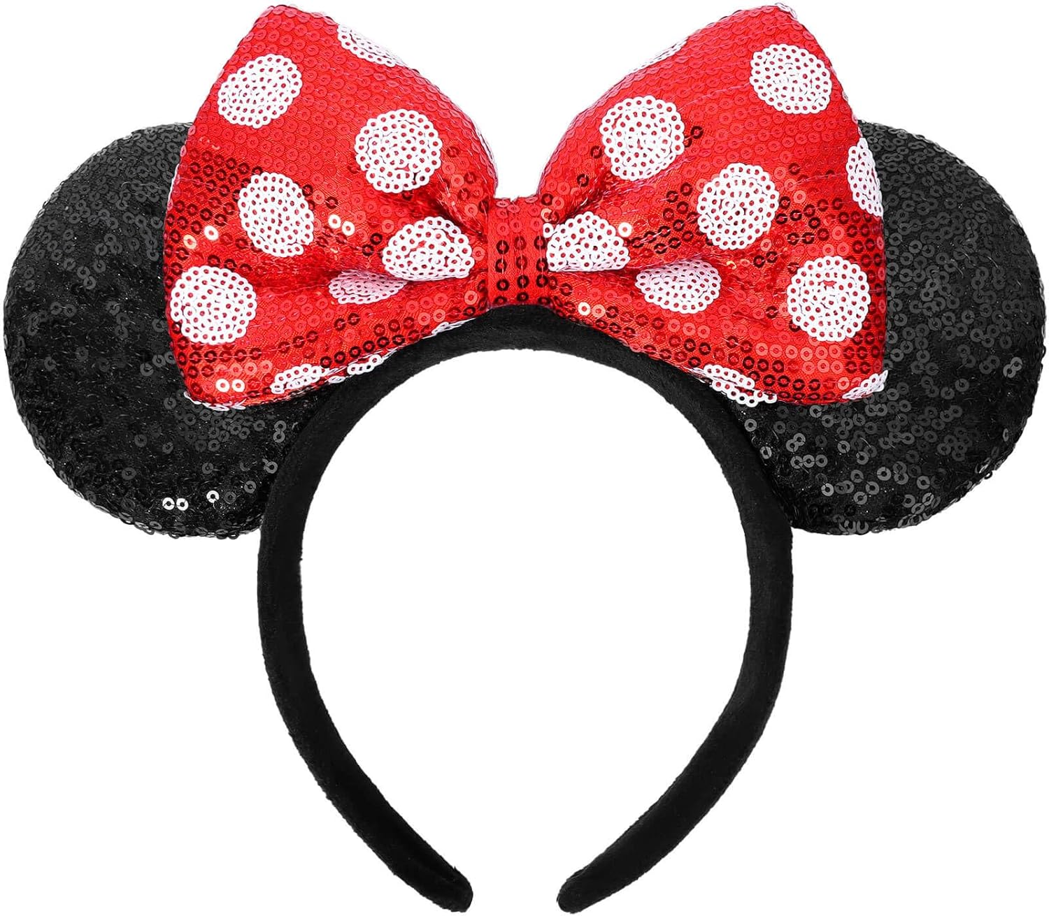 Mouse Ears Headband Red Polka Dots