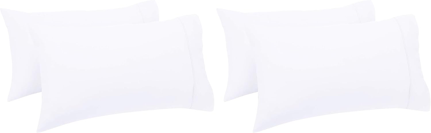 Thumbnail 6 de Amazon Basics Deluxe Kissenbezug 80x80 cm, Satin 400 Fadenzahl, 2er-Pack, 100% Baumwolle, Weiß