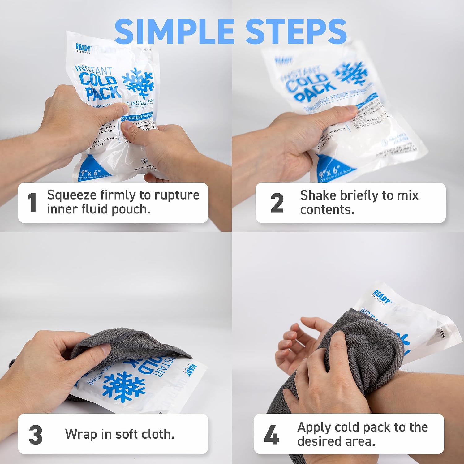 Thumbnail 5 de Ready First Aid Instant Cold Pack, 36-Pack, 7.5" x 4.5