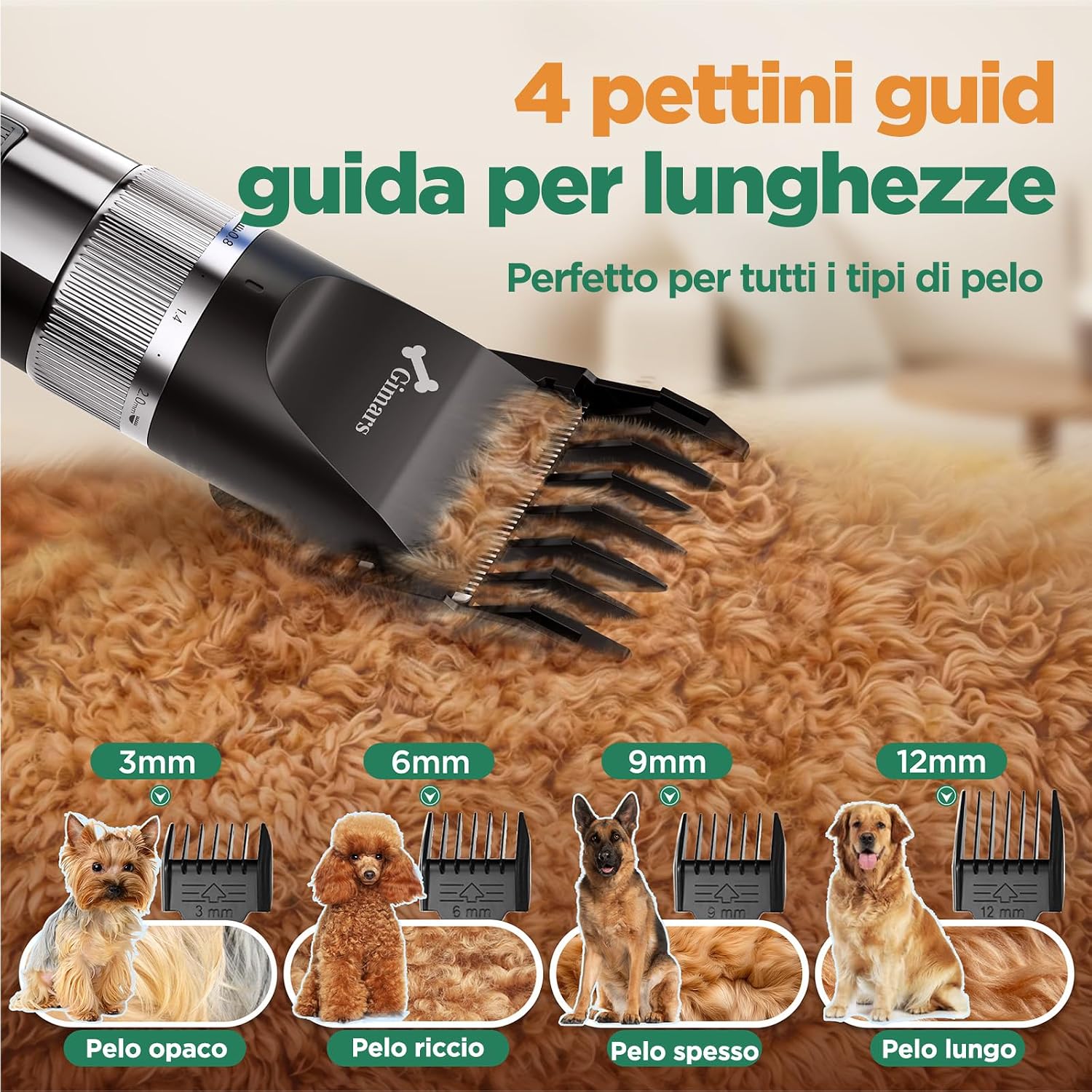 Thumbnail 5 de Gimars 4-in-1 Tosatrice Silenziosa per Cani e Gatti: controllo completo senza fili