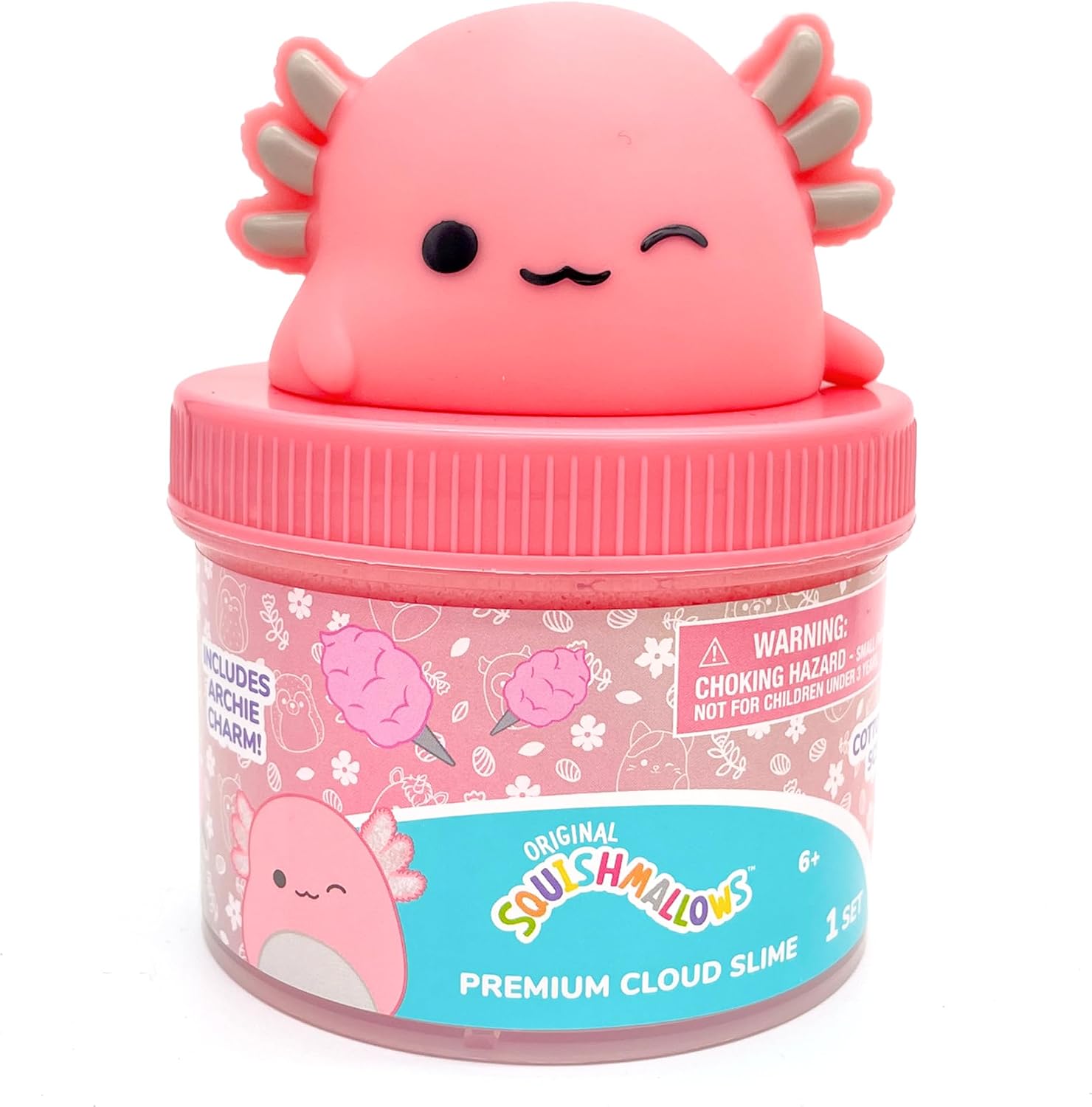 Detalle 2 de Original Archie Axolotl Squishmallows Cotton Candy Slime