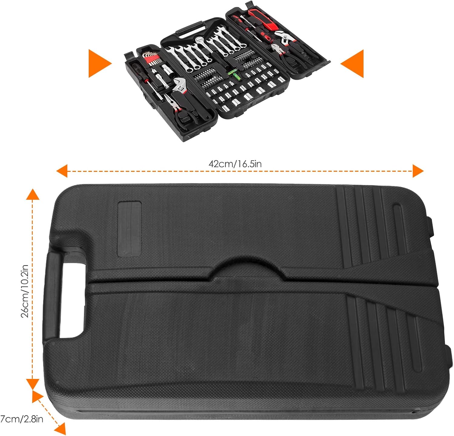 Thumbnail 1 de TLGREEN Set attrezzi 95 pezzi con cassetta portatile e custodia in plastica