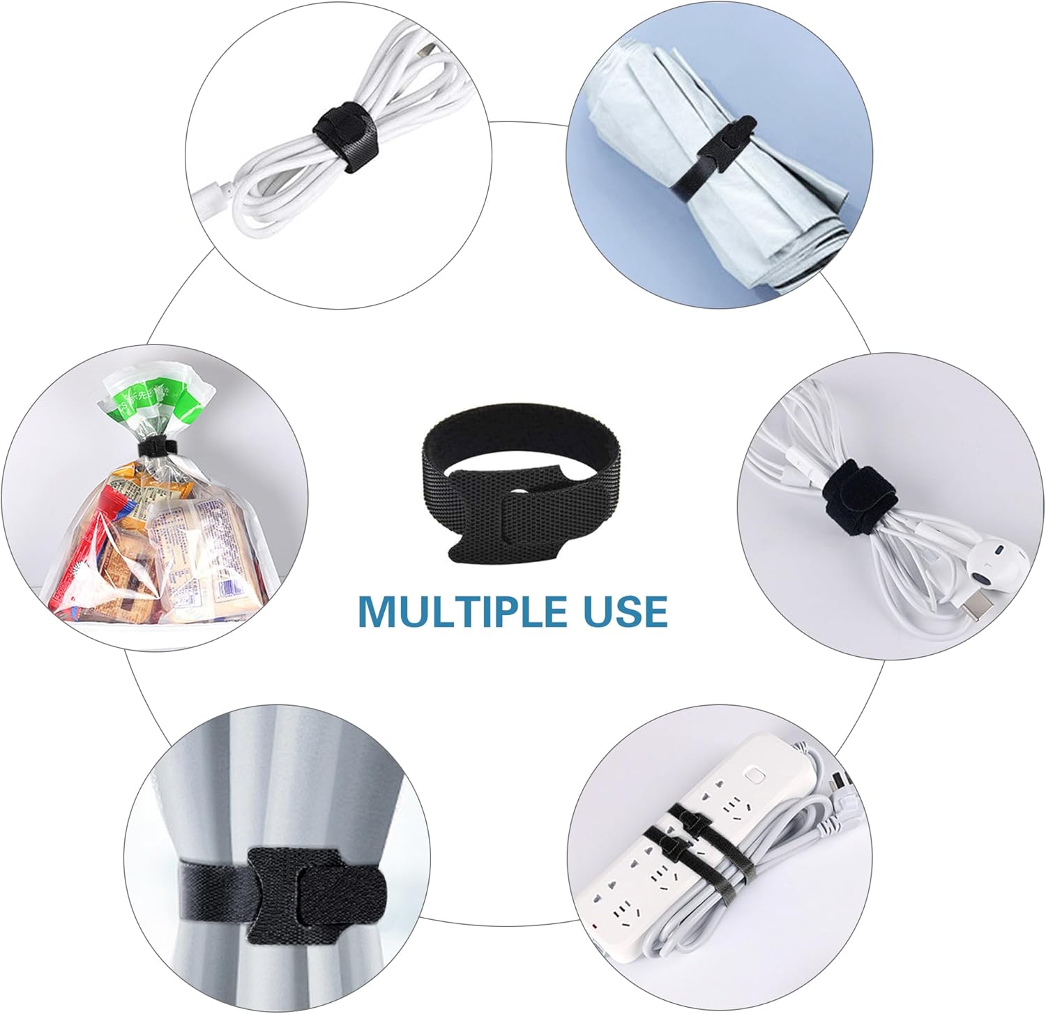 Thumbnail 6 de Rhimooay Klettkabelbinder 100 Stück 🔗