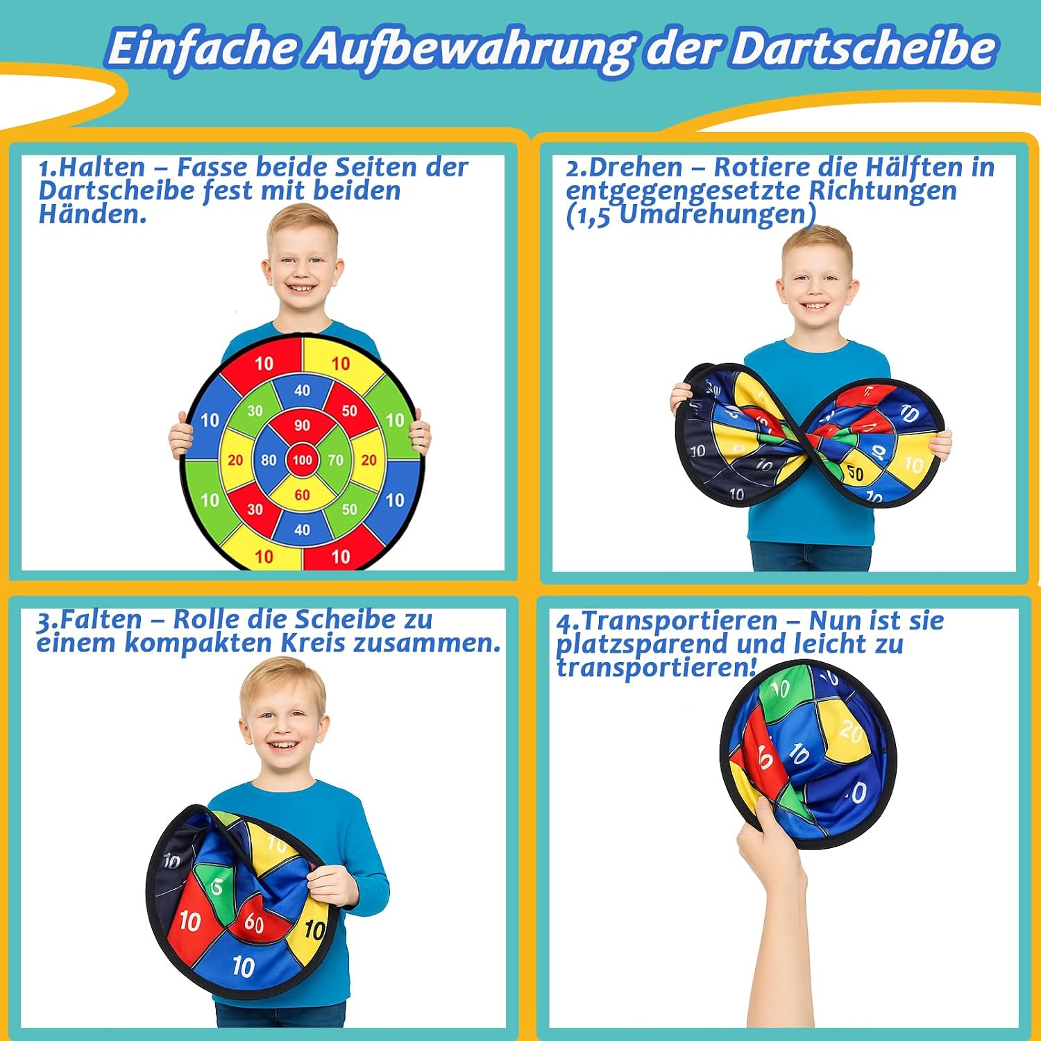 Thumbnail 4 de Doppelseitige Dinosaurier Dartscheibe 76 cm