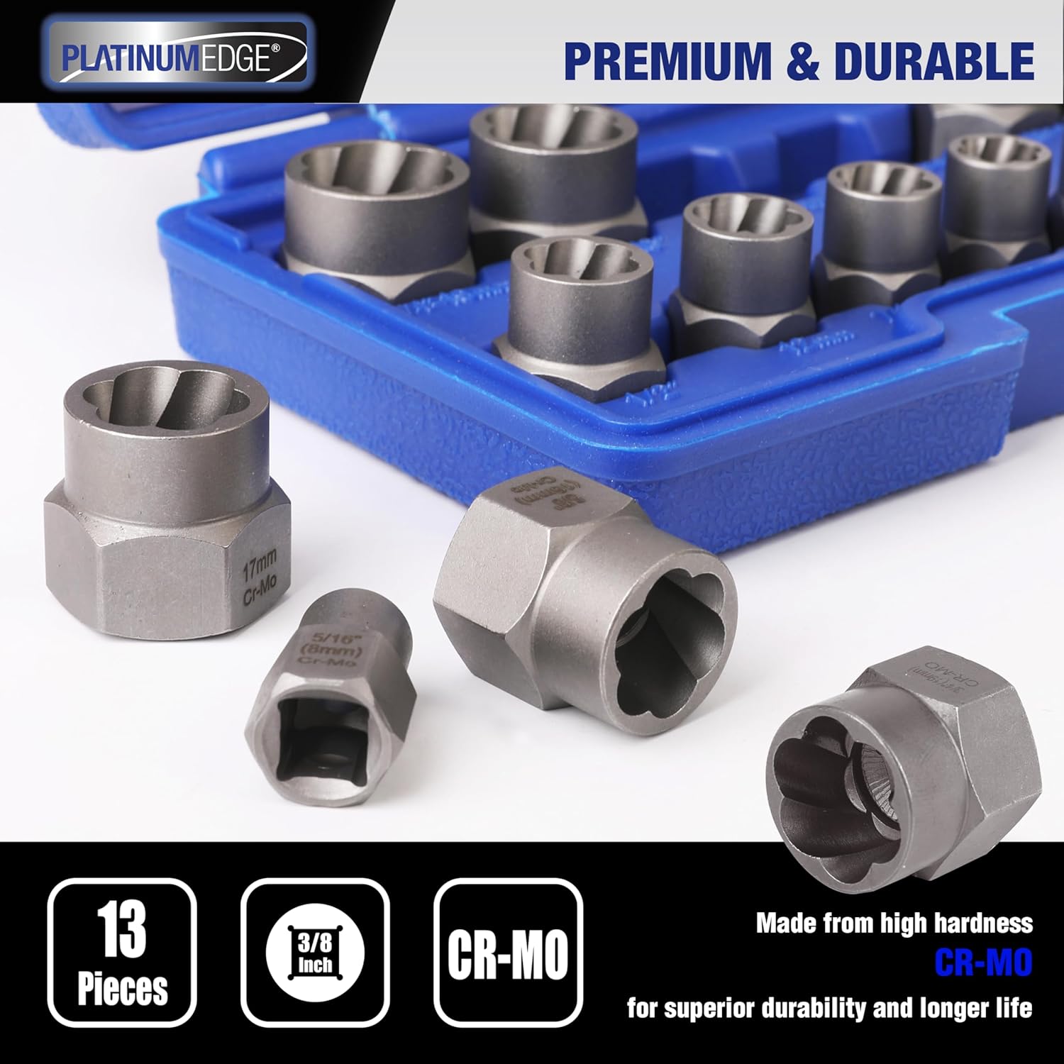 Thumbnail 2 de PLATINUMEDGE Impact Bolt Extractor Set 13-Piece