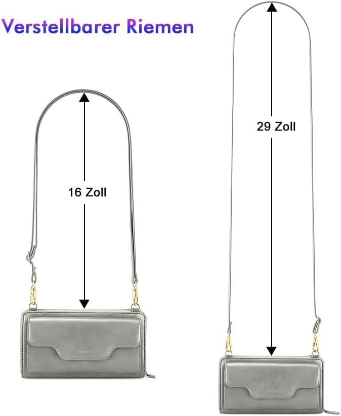 Thumbnail 4 de nuoku Umhängetasche Damen Klein – kompakte Crossbody mit RFID-Schutz und vielen Fächern
