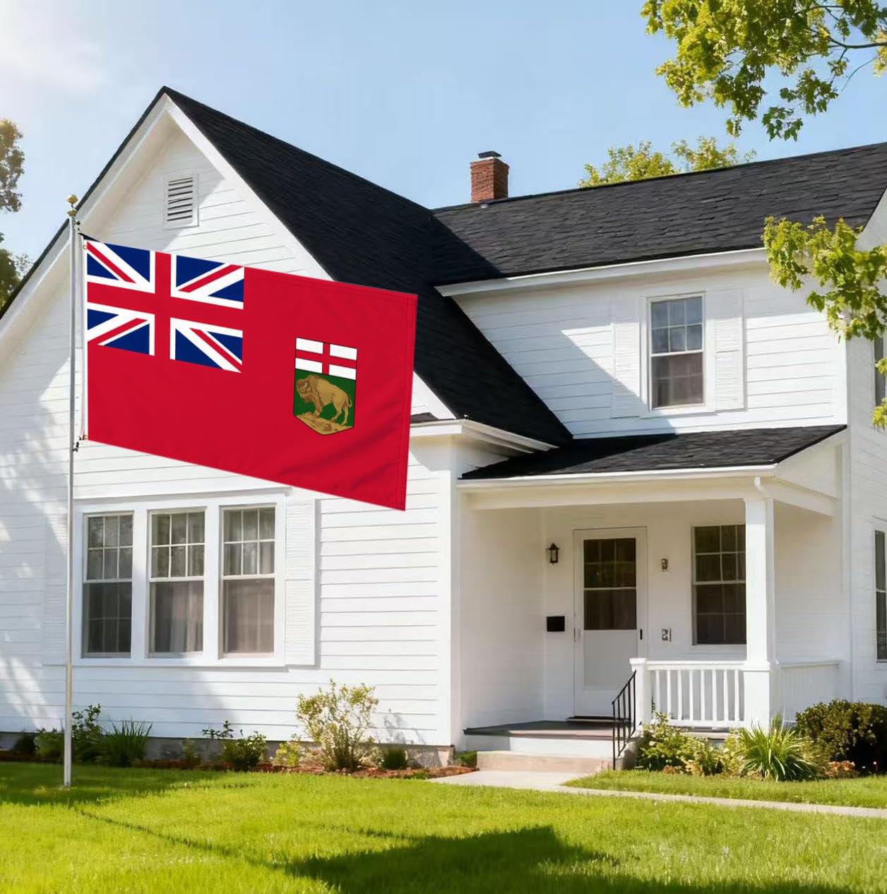Detalle de CVALTIVF Manitoba Flag, 3 x 5 ft Double-Sided 3-Ply Polyester