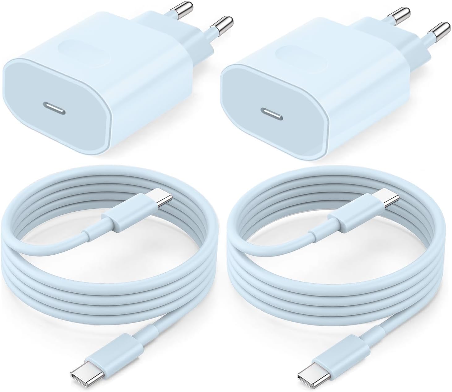Thumbnail 6 de USB‑C Ladegerät & USB‑C Ladekabel 25 W (2er‑Pack) für iPhone, iPad und mehr – mit 2 m Kabel
