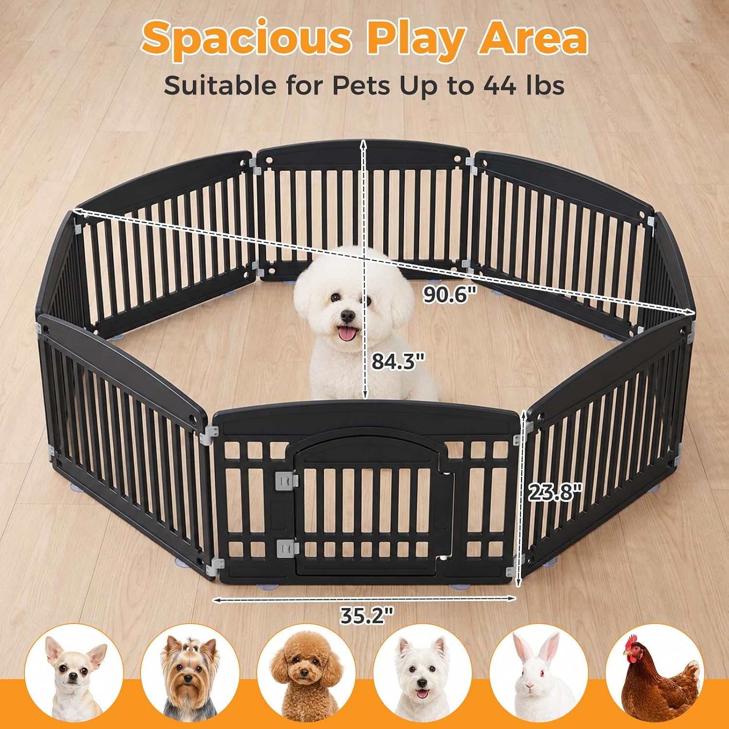 Detalle de NEWBULIG Dog Playpen, 24-Inch
