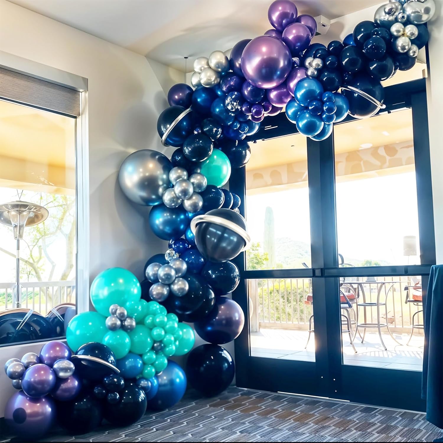 Thumbnail 3 de Jobkoo 60-Pack Black, Purple, and Blue Balloons Set