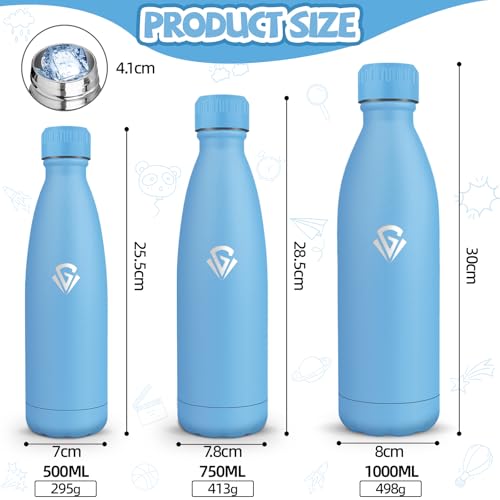 Detalle 2 de HoneyHolly Botella Agua 500 ml, acero 18/8