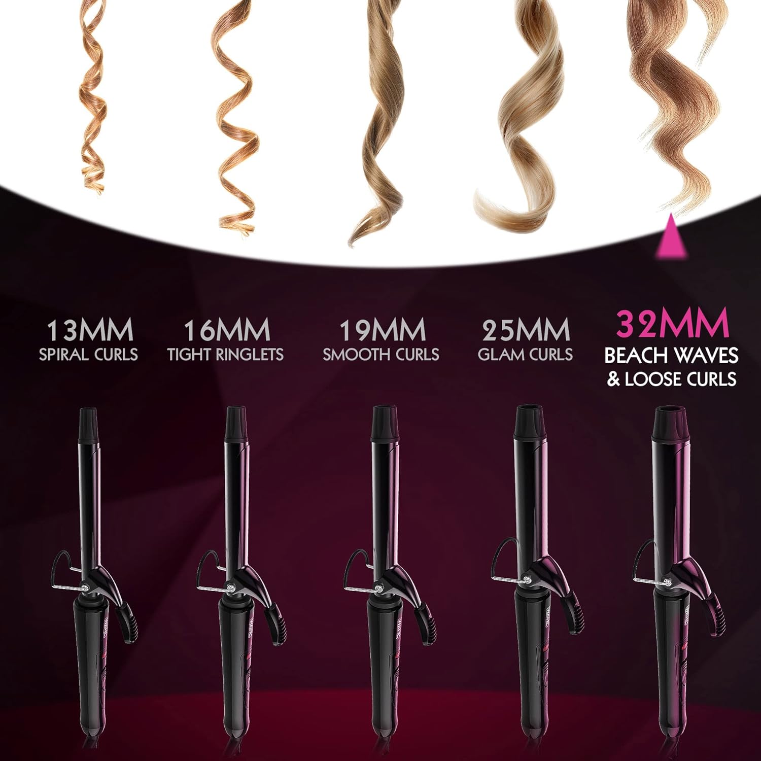 Thumbnail 3 de Wahl Curling Tong: Ceramic 32mm Corded Wand for Smooth, Shiny Curls