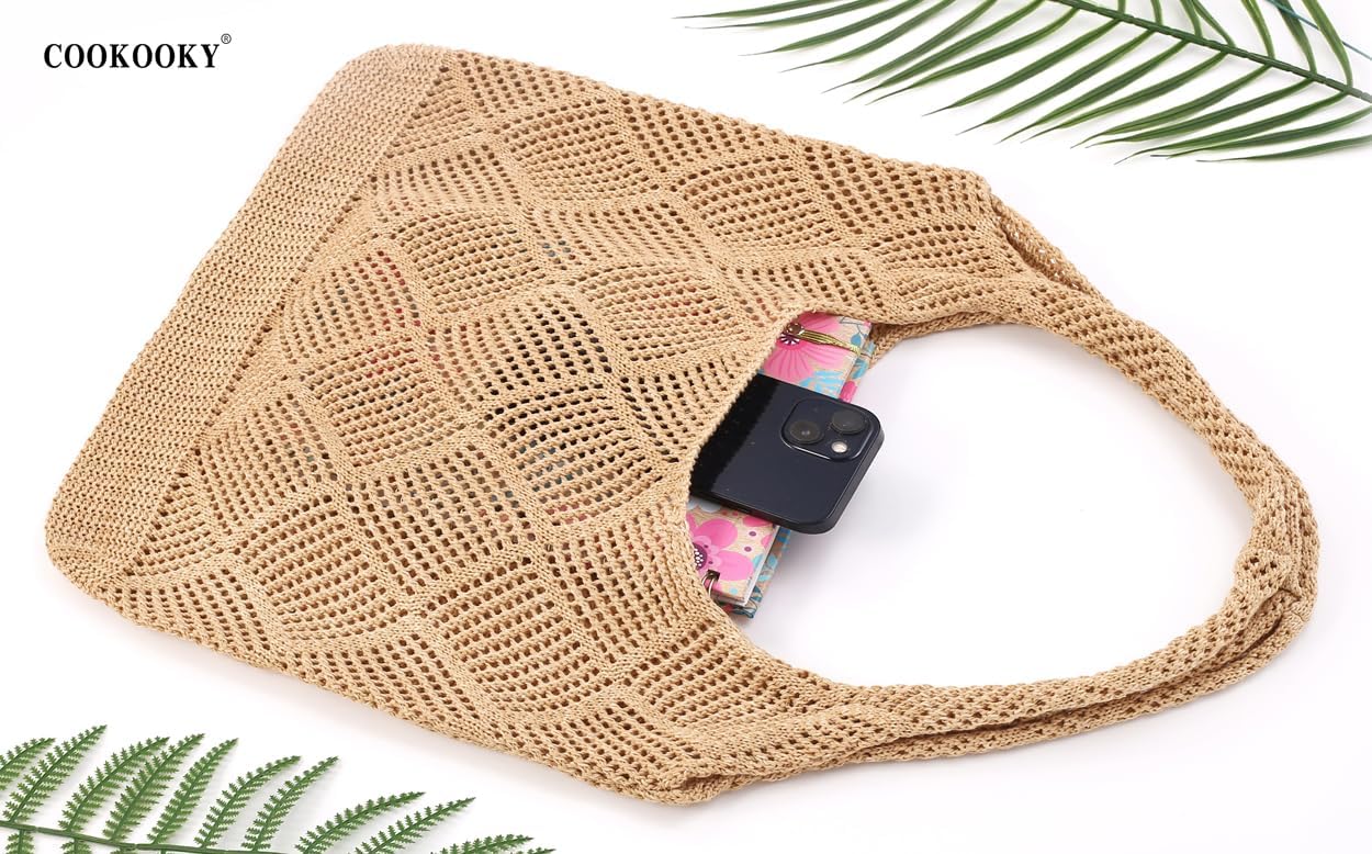 Thumbnail 6 de COOKOOKY Crochet Beach Tote Bag