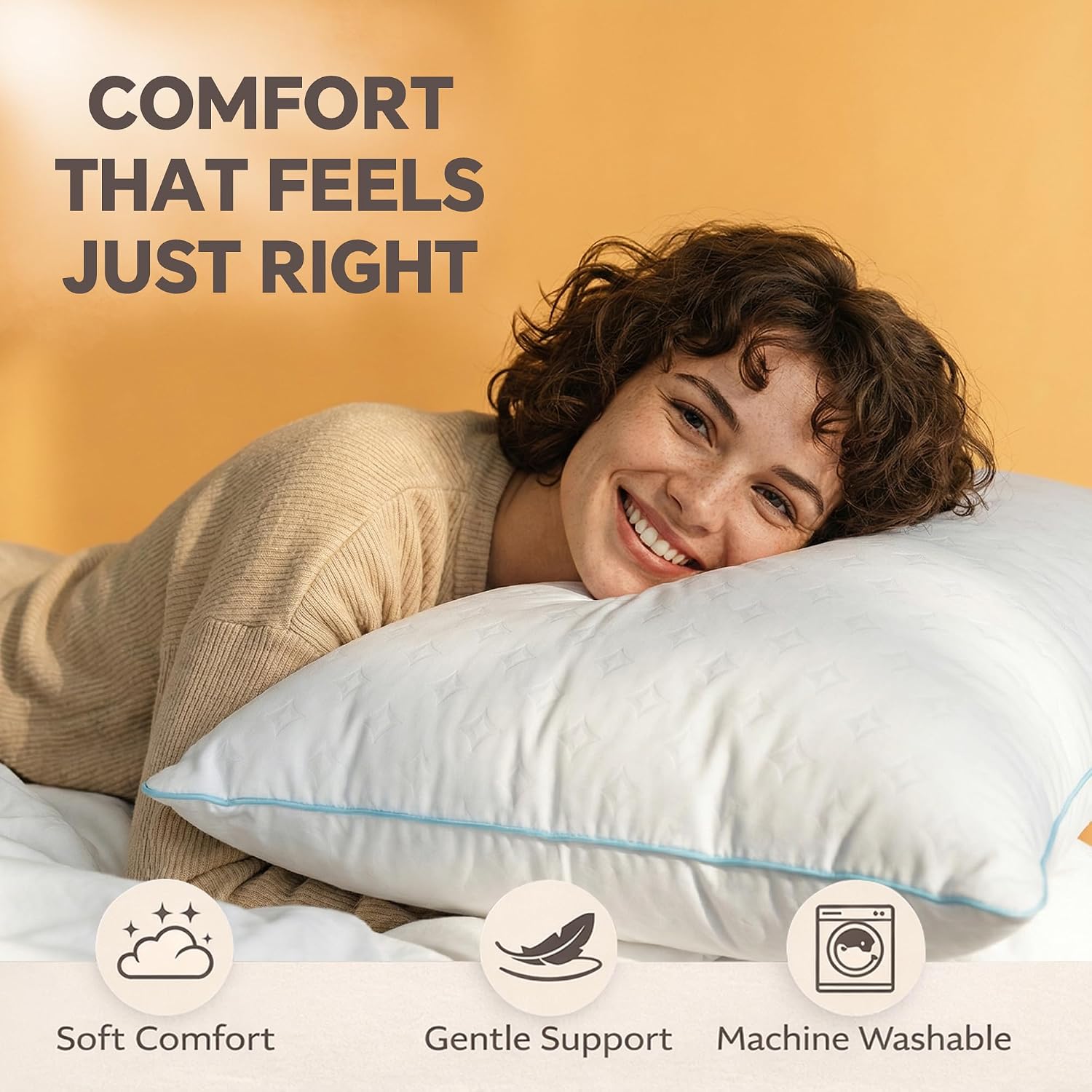 Detalle 2 de ezepilw King Size Pillows Set of 2, Down Alternative Hotel-Style Bed Pillows