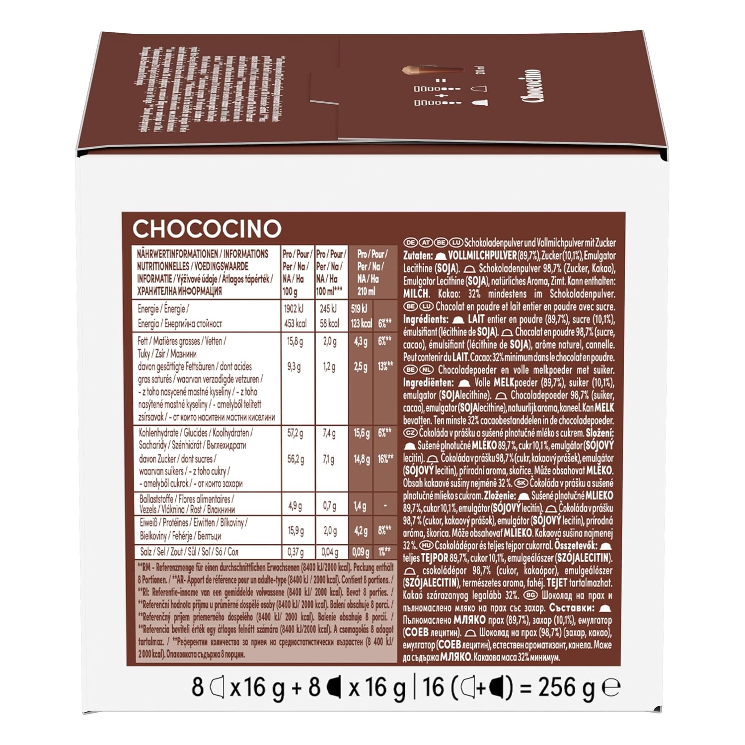 Detalle de NESCAFÉ Dolce Gusto Chococino Kakaokapseln (3 x 16) – Schokoladiger Genuss fürs Dolce Gusto System
