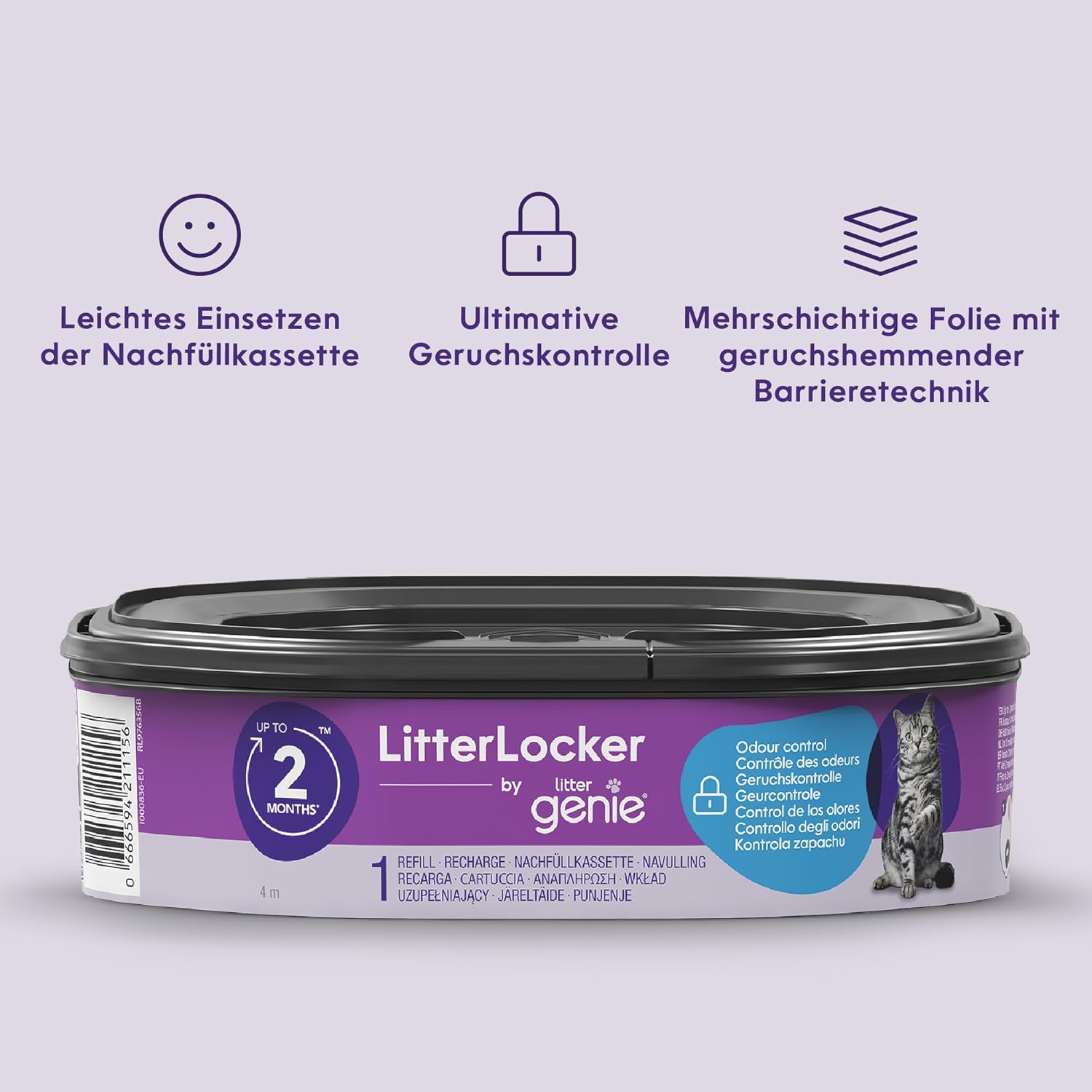 Detalle de Litter Genie LitterLocker confezione da 6 ricariche con pellicola antiodore
