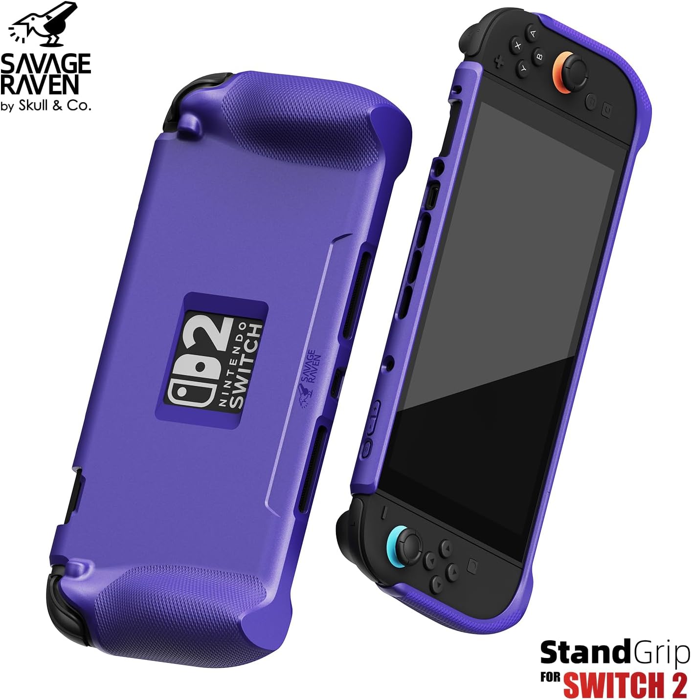 Thumbnail 1 de Savage Raven StandGrip für Nintendo Switch 2 – Galactic Purple: Texturierte Griffe, Standfunktion und Schutz