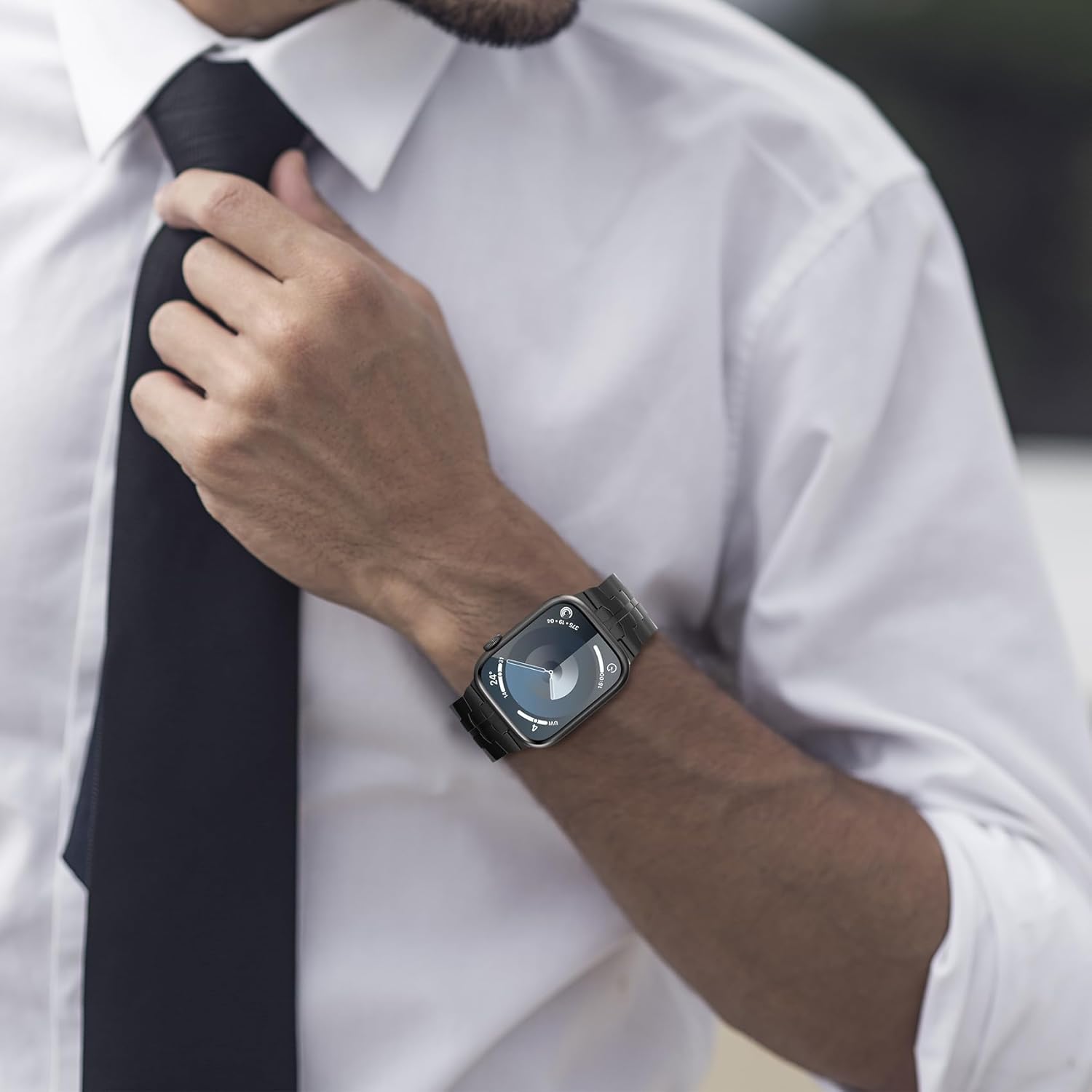 Thumbnail 5 de LULULOOK Titanium Strap for Apple Watch Ultra Series — 49mm/46mm/45mm, Replacement Band with Folding Clasp