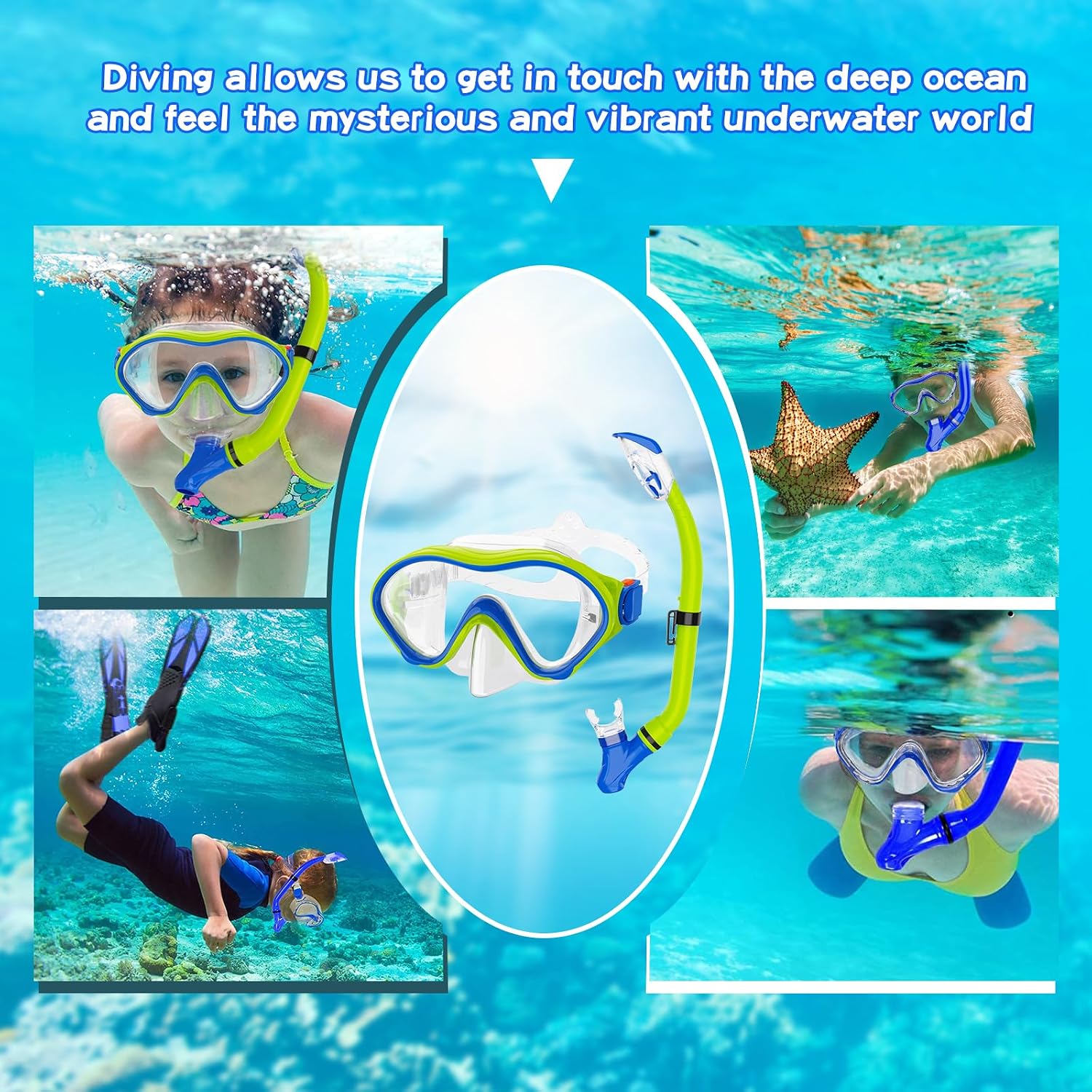 Detalle 2 de HH HHAO SPORT Snorkeling Gear for Kids