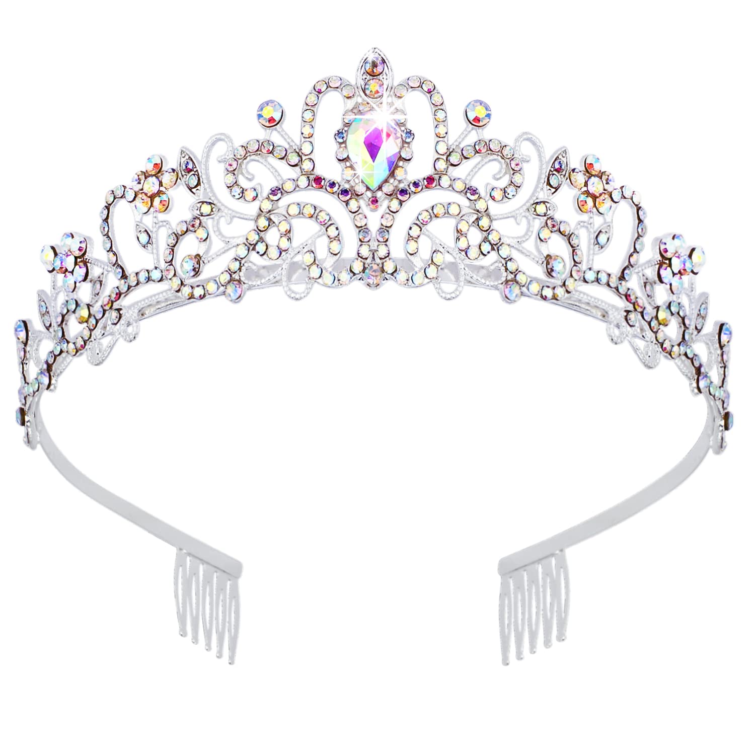 Detalle de Didder Didder-Beauty-EF296-W Crystal Tiara with AB Rhinestones and Hair Combs