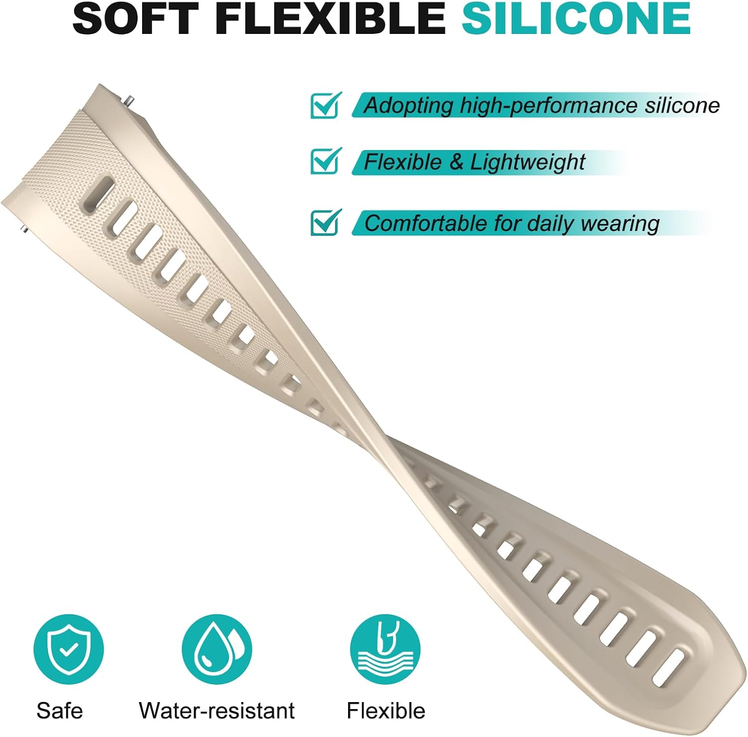 Detalle 1 de OVERSTEP Silicone Strap for Garmin Approach S70 47mm