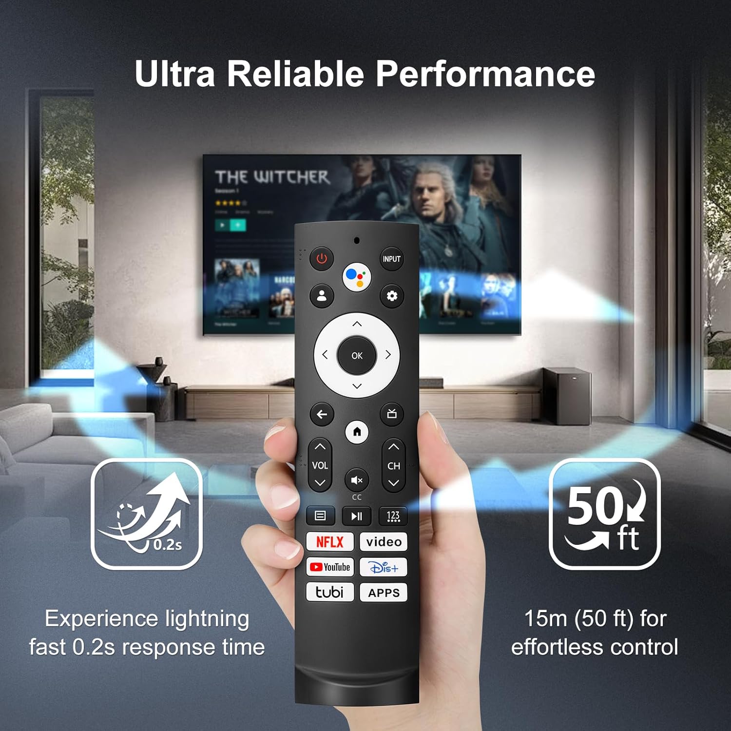 Detalle de Only for Hisense Google Smart TV Voice Remote Replacement (ERF3M90H) for 4K QLED / QLED / Mini-LED models