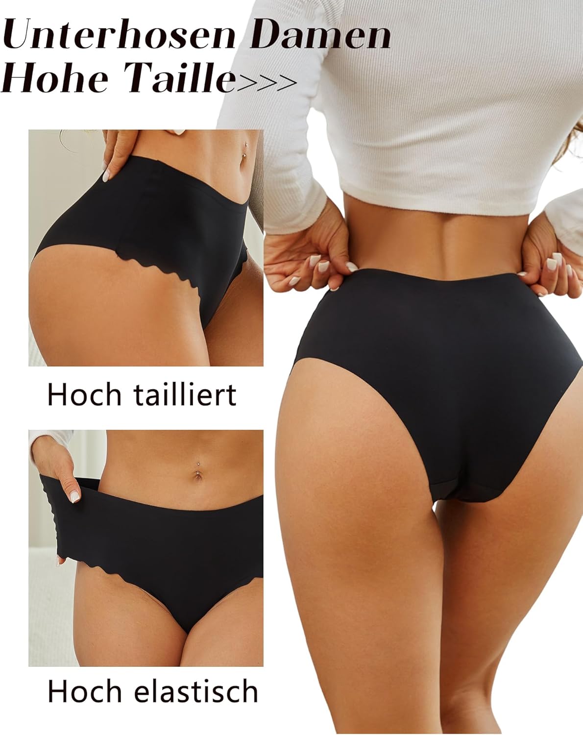 Detalle 2 de Sth Big Unterhosen Damen High Waist 6er-Pack 🩲