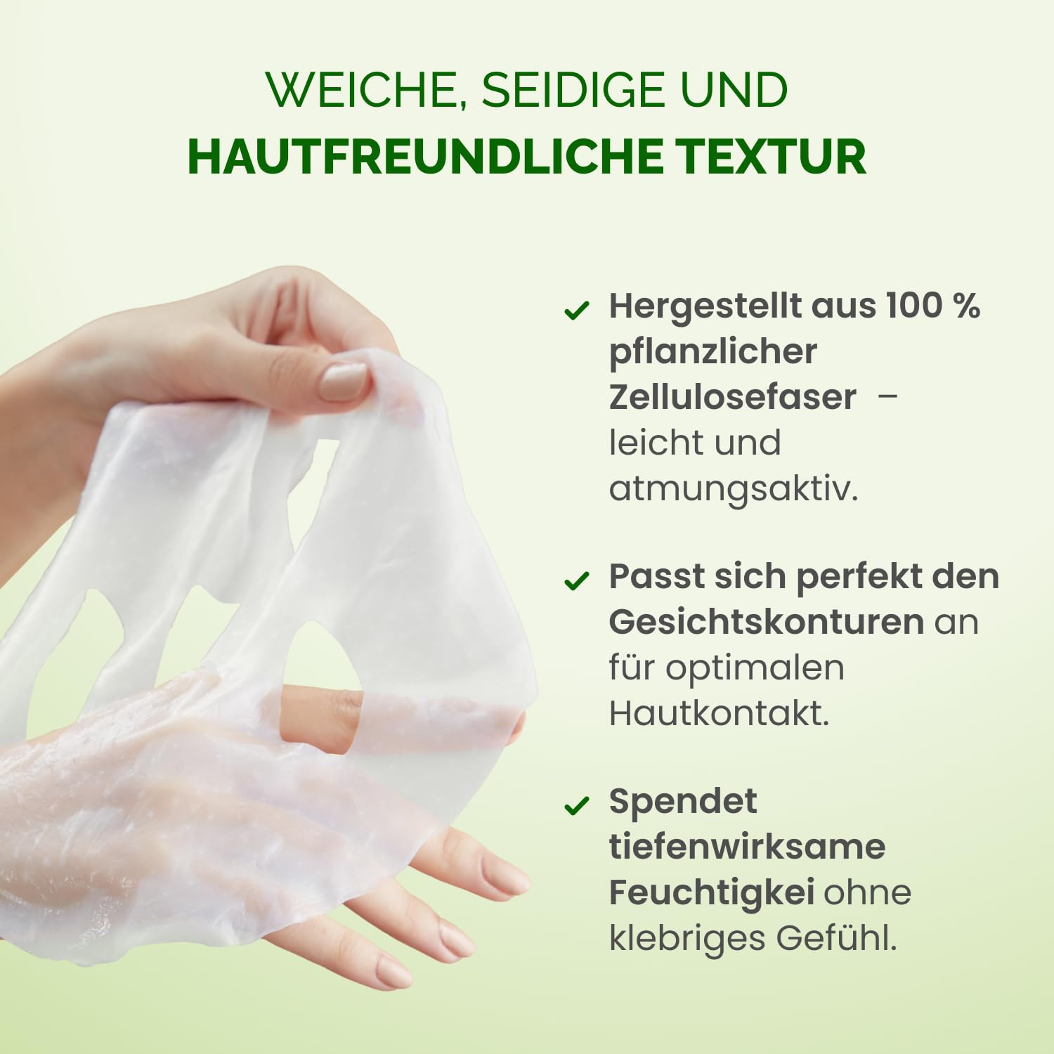 Thumbnail 3 de PLANTIFIQUE Koreanische Gesichtsmaske 5-Pack mit Centella, Niacinamid & Hyaluronsäure – Tuchmasken für Feuchtigkeit und Beruhigung