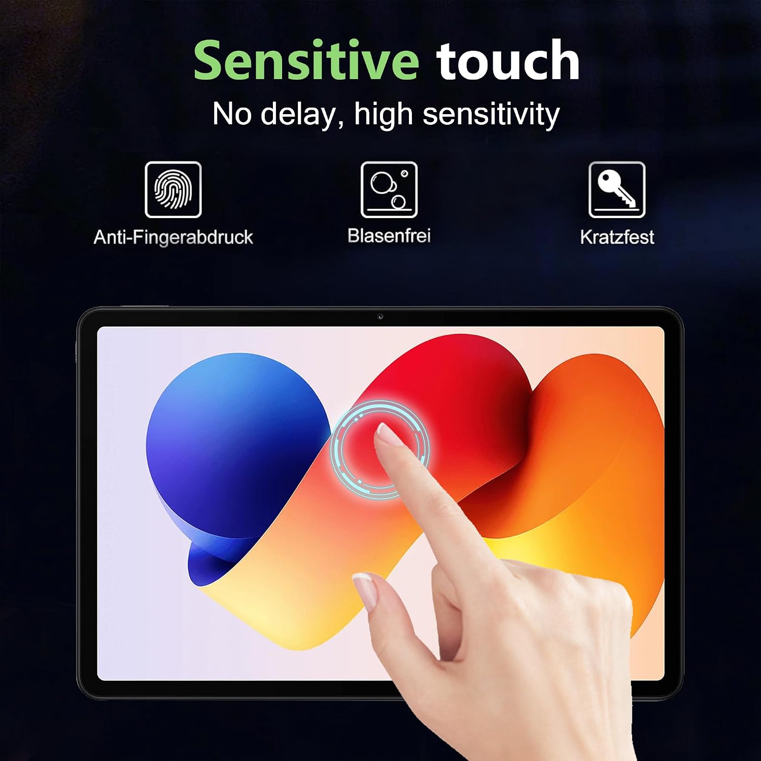 Detalle de Fitudoos 2-teiliges Panzerglas-Display-Schutzfolie-Set für Xiaomi Redmi Pad Pro & Redmi Pad 2 Pro (12,1 Zoll)