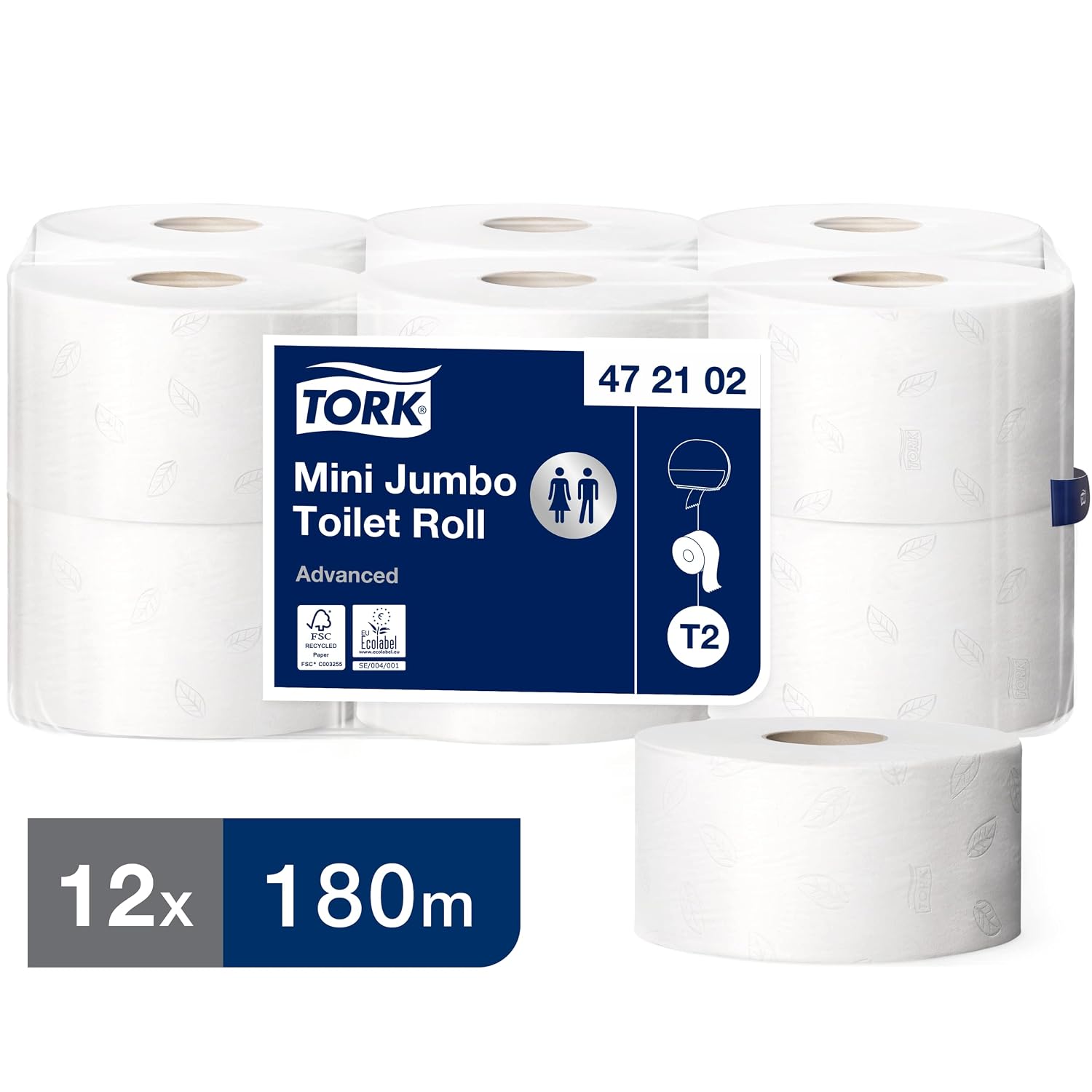 Detalle 2 de Tork Papier Toilette mini Jumbo T2 12x180 m 2 plis