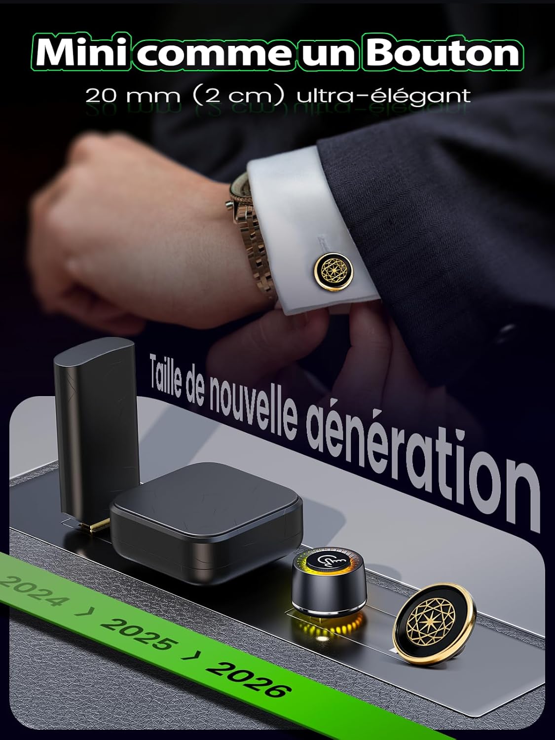 Detalle de Adaptateur CarPlay sans Fil 2-en-1 pour iPhone et Android Auto — Ultra compact et connexion stable