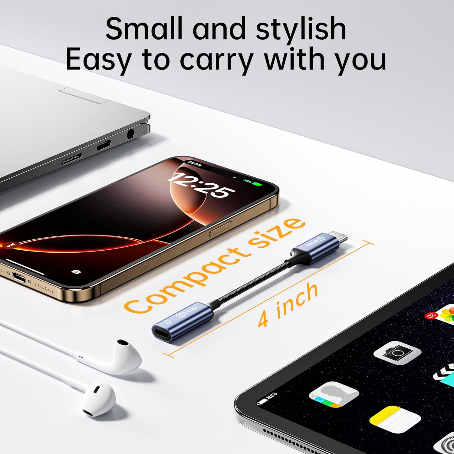 Detalle de biaze USB-C to Lightning Audio Adapter: USB Type-C to Lightning Headphone Converter for Apple Devices