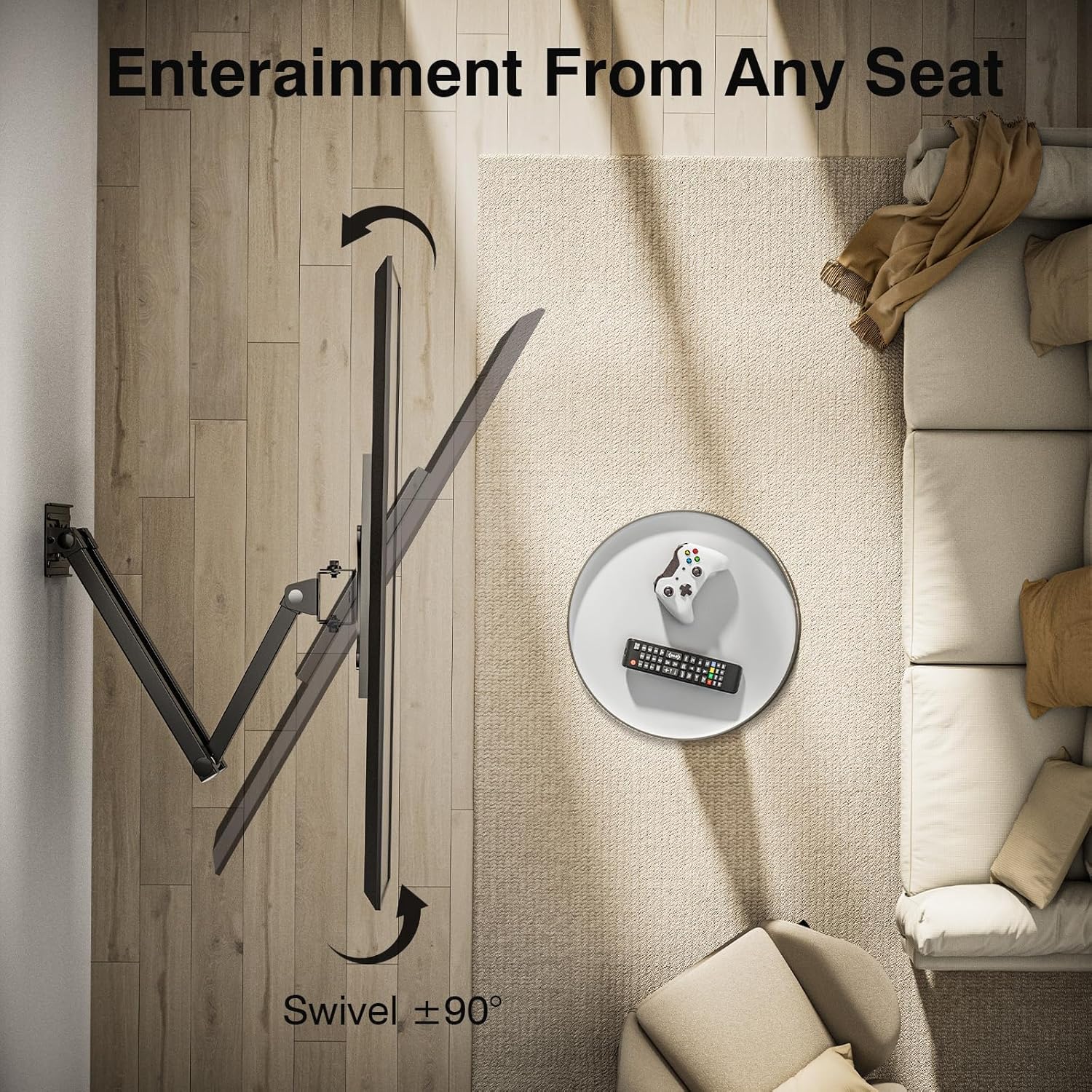 Thumbnail 5 de Perlegear PGXSF1-E TV Wall Bracket for 10–30 inch TVs with Full Motion