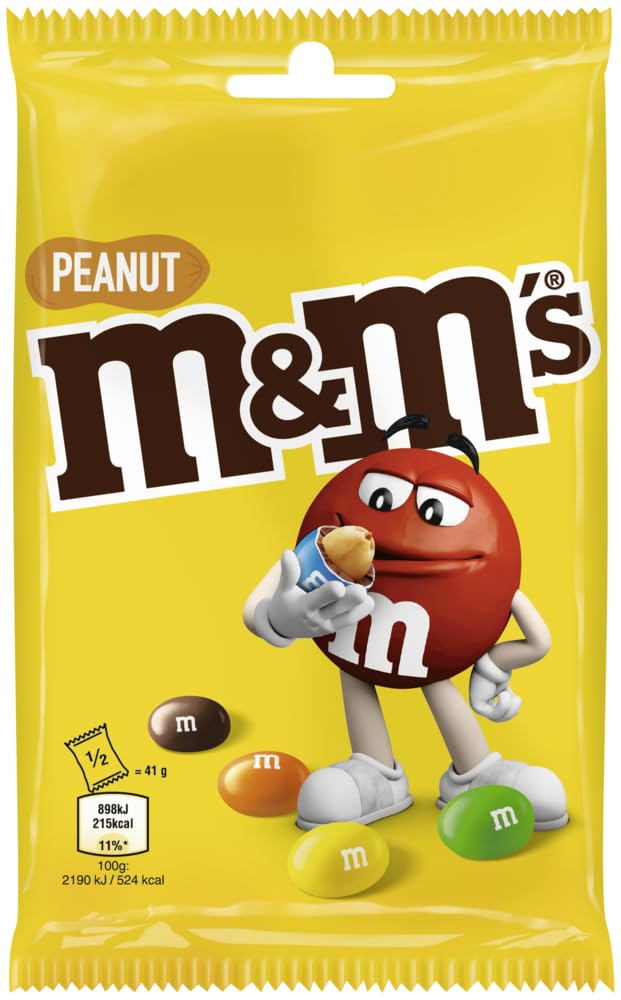 Detalle de M&M'S Peanut – Schokolinsen mit Erdnusskern, 16x82 g