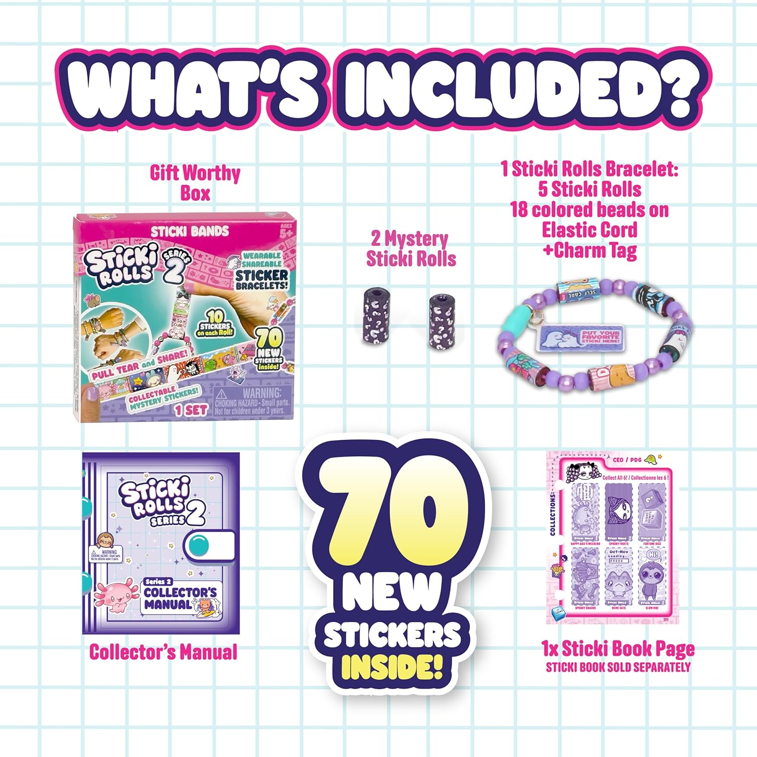 Thumbnail 3 de Sticki ROLLS Sticki Bands wearable sticker bracelet 🎨