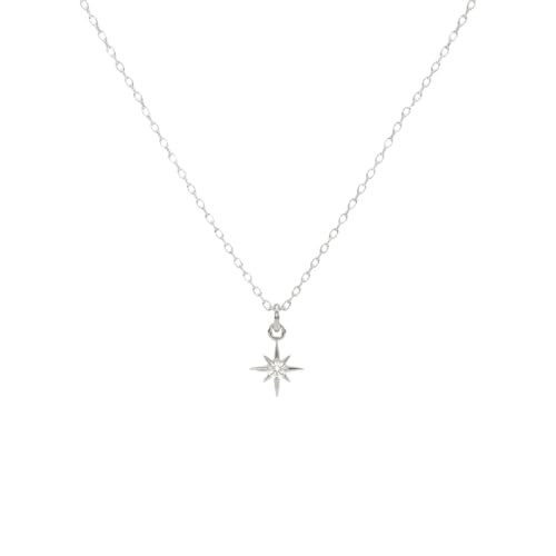 Detalle de Annika Bella North Star Necklace with Cubic Zirconia Pendant